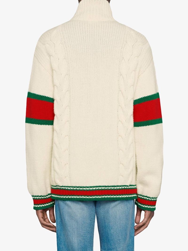 GUCCI cable-knit bomber jacket | farfetch | REVERSIBLE