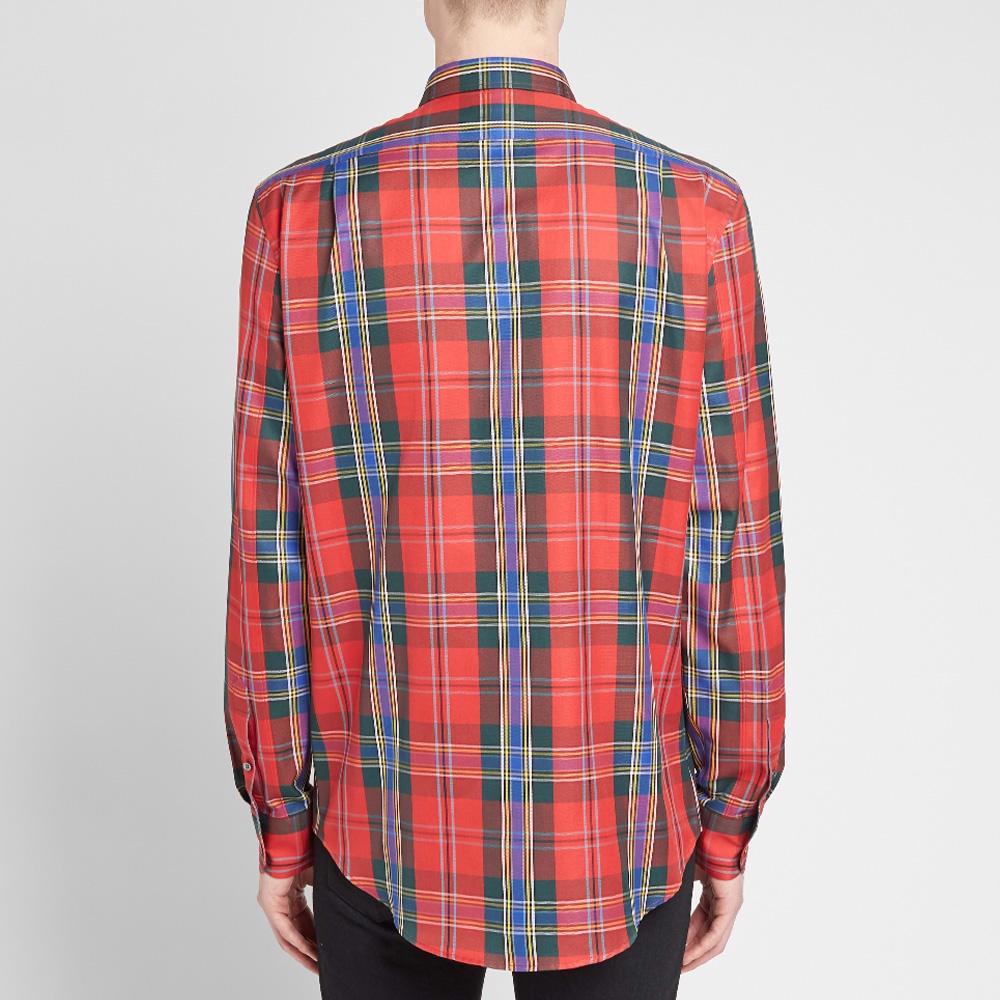 Alexander McQueen Tartan Embroidered Bug Pocket Shirt - 5