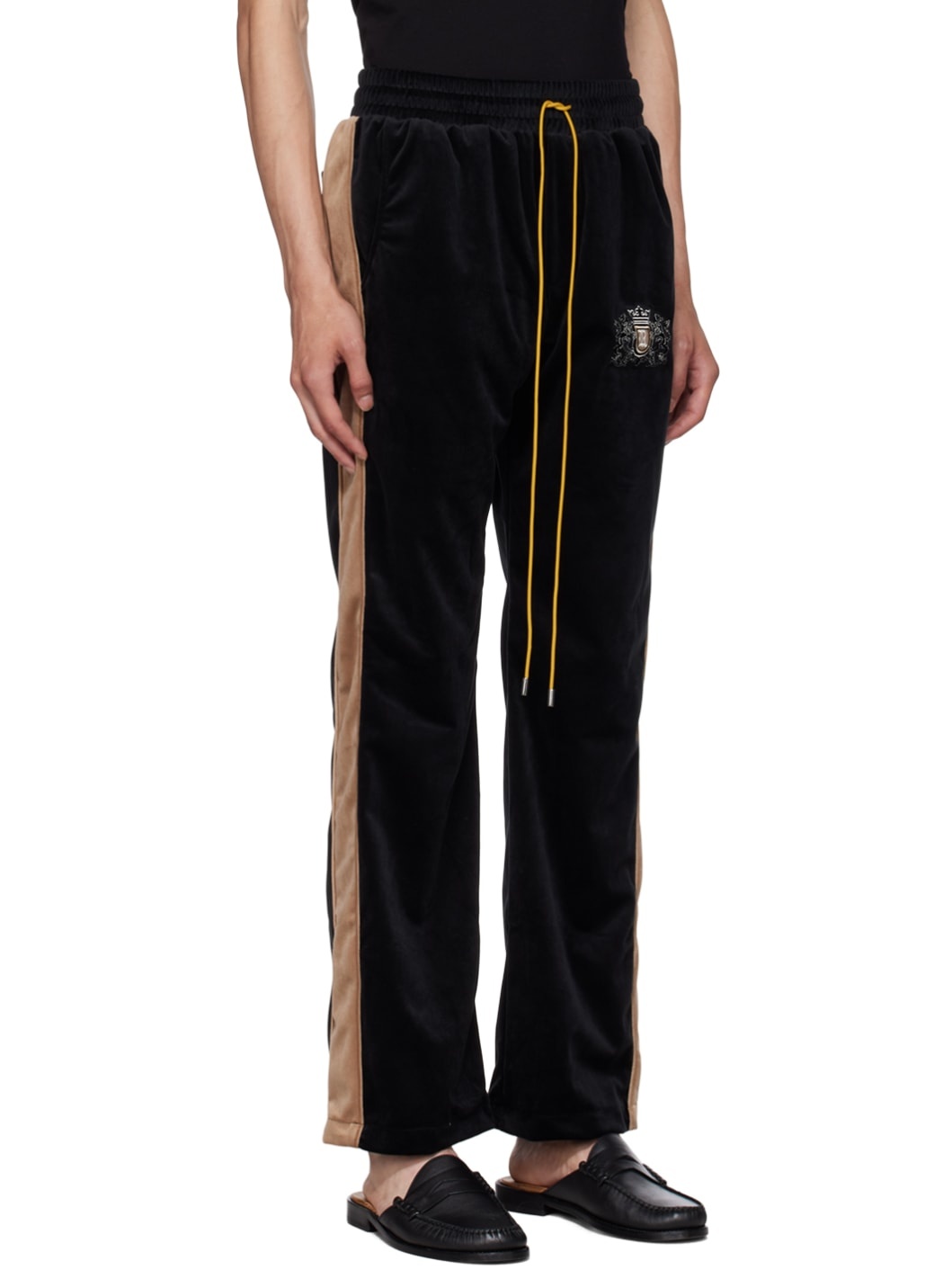 Black Embroidered Sweatpants - 2