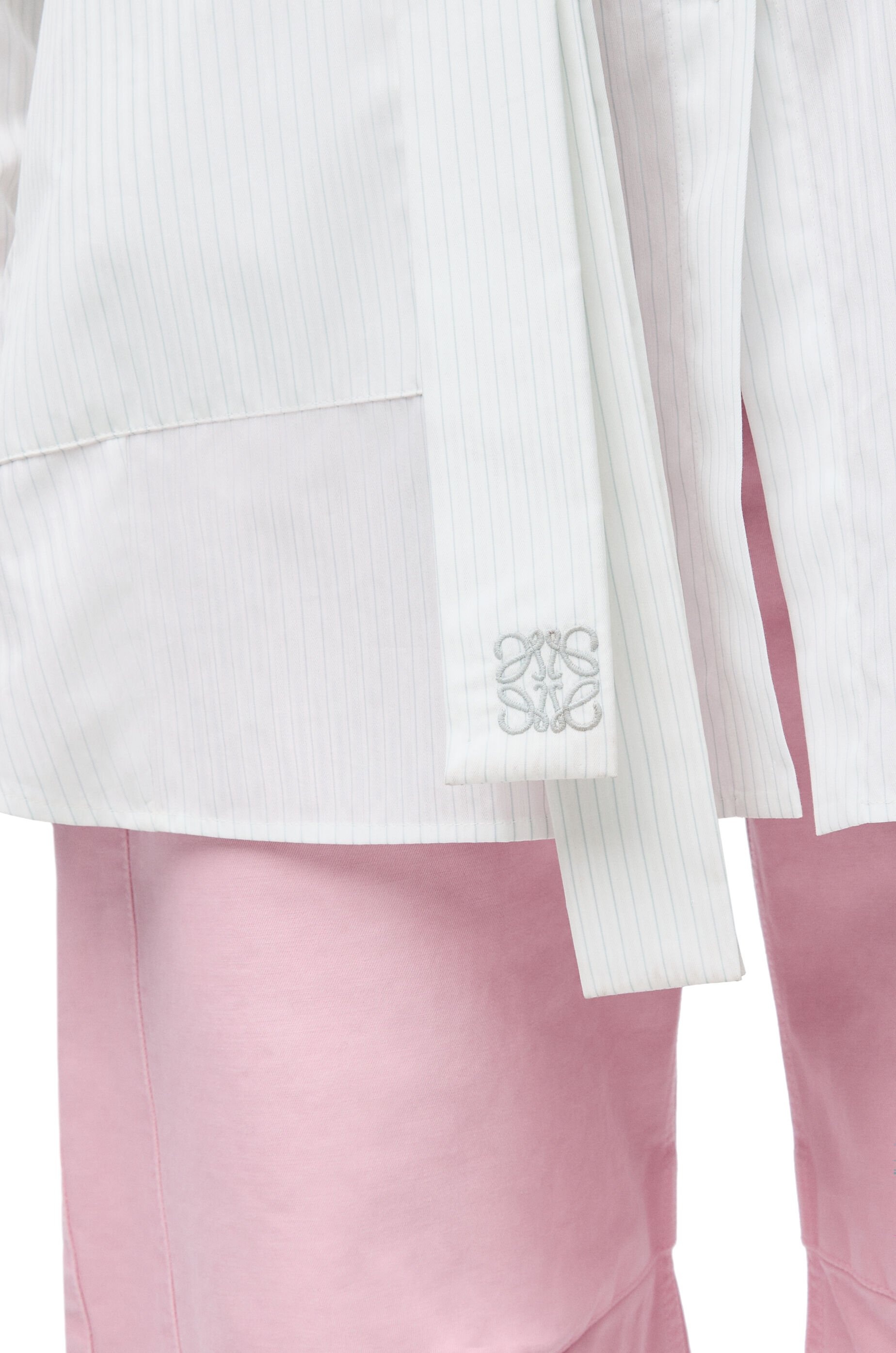 Belted blouse in cotton - 5