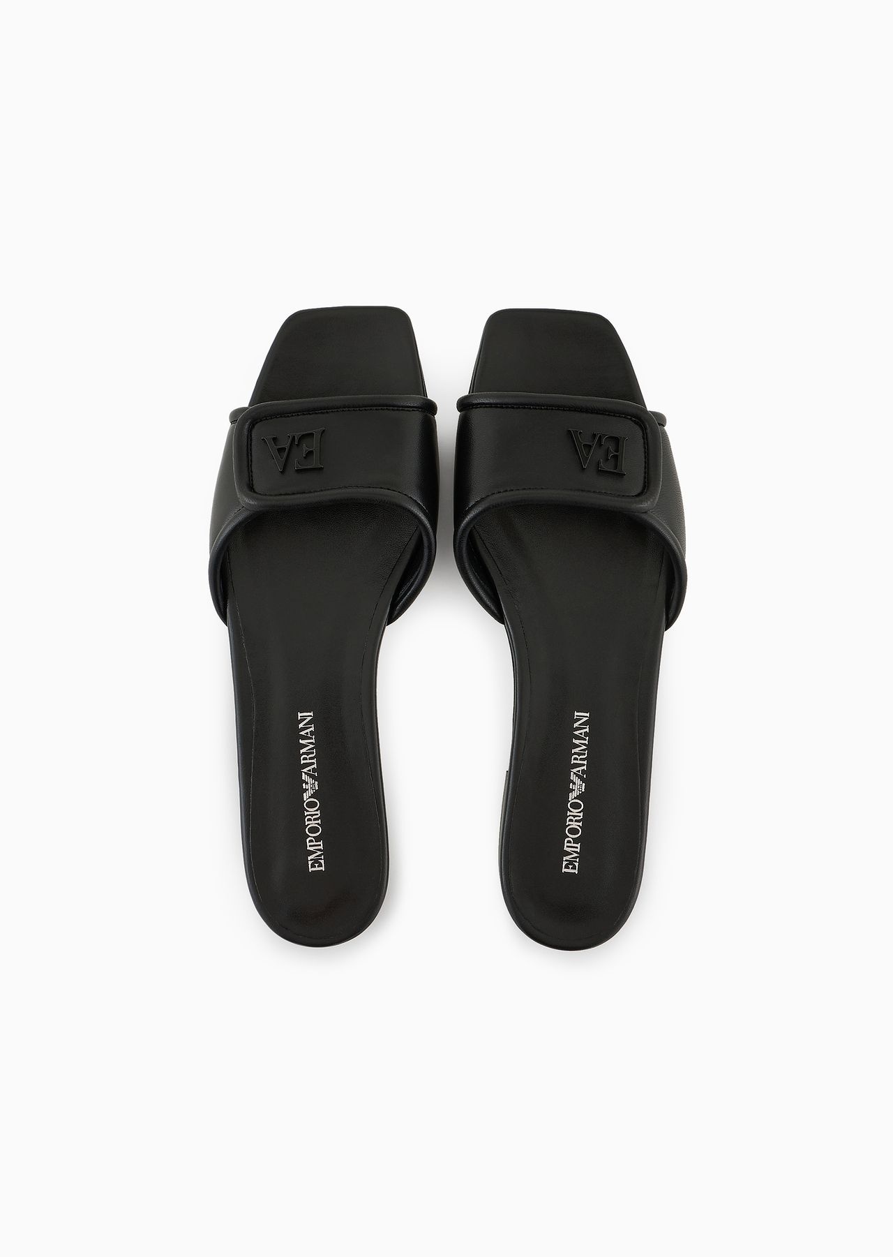 Nappa-leather sandals with EA logo - 3