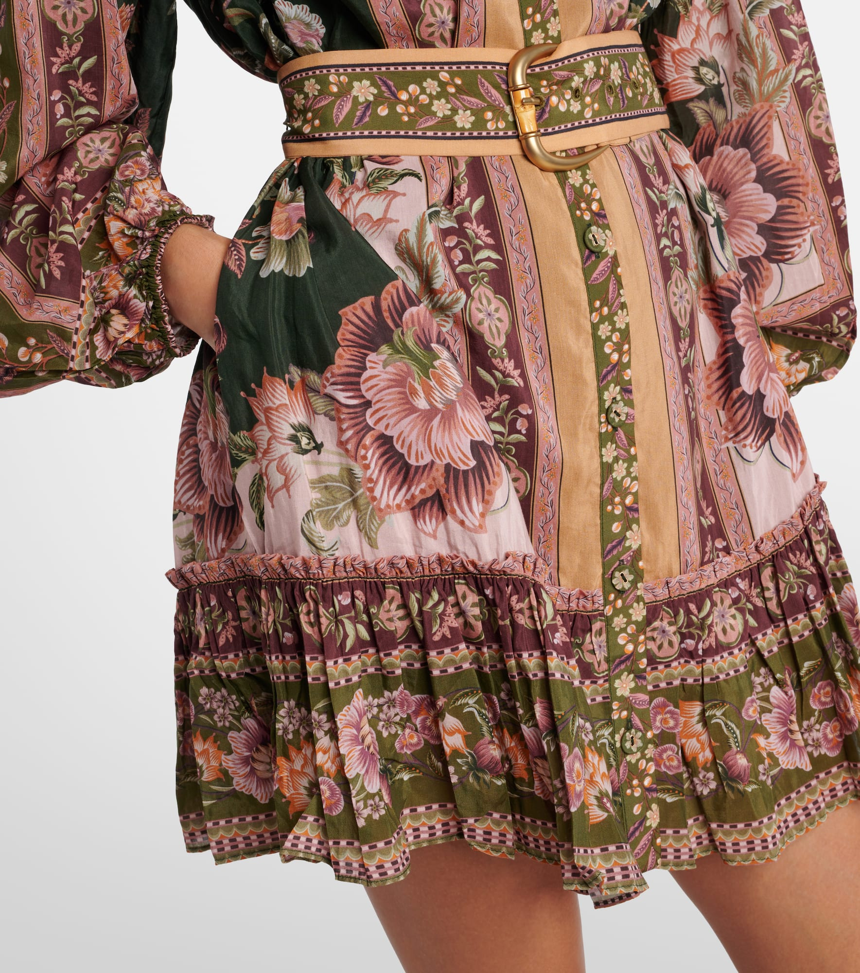 Floral cotton-blend minidress - 5