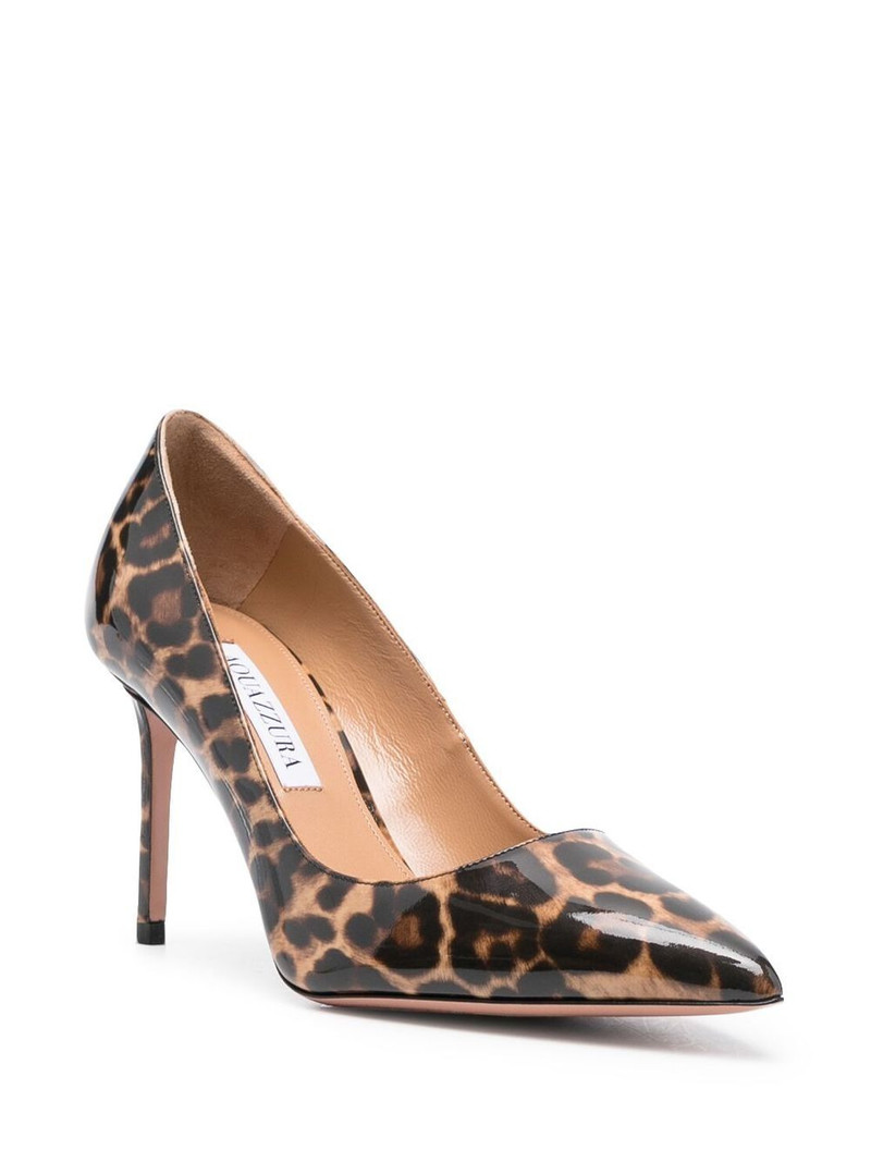 AQUAZZURA leopard-print 80mm pumps outlook