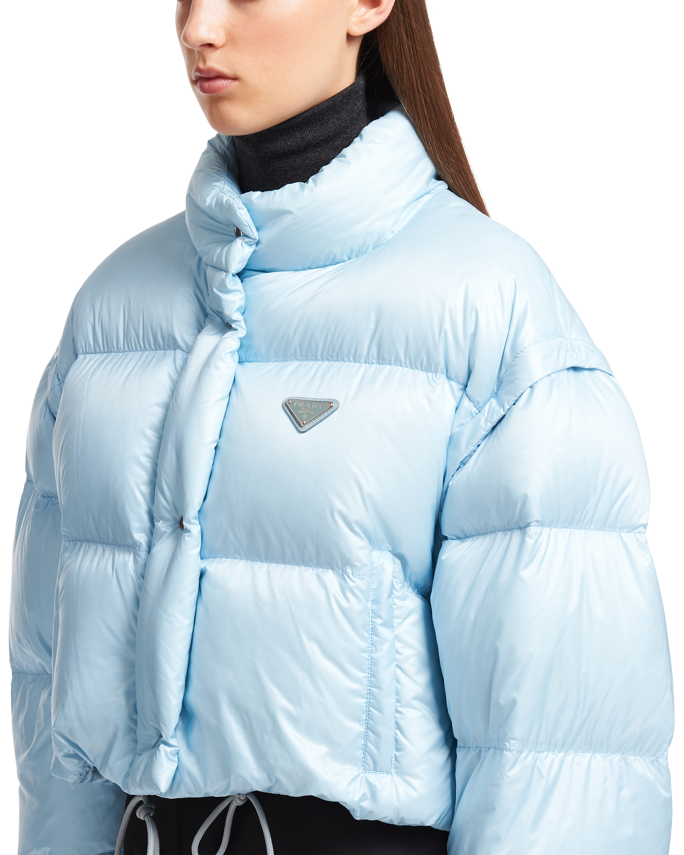 Re-Nylon cropped convertible down jacket - 5