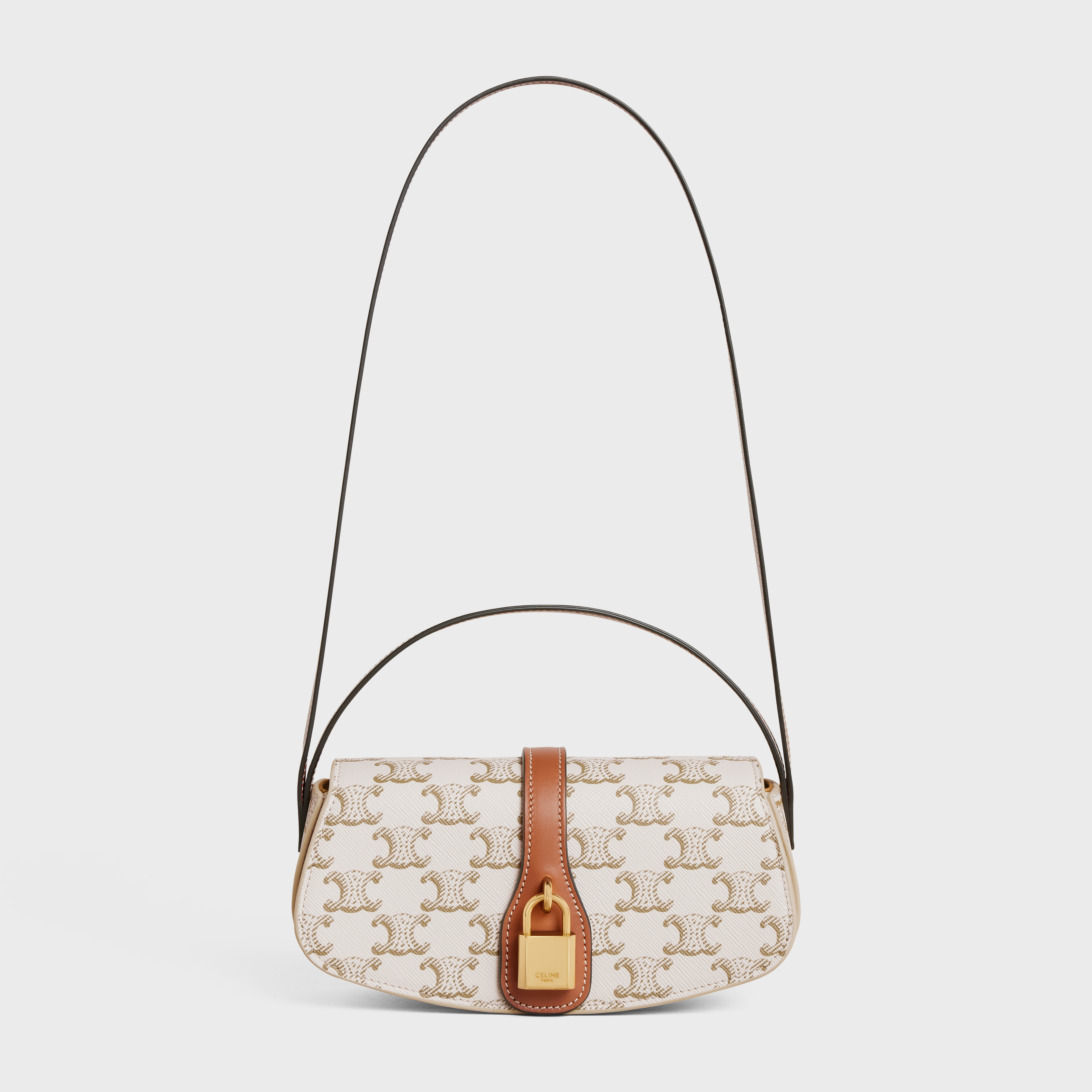 CLUTCH ON STRAP TABOU in Triomphe canvas and calfskin - 6