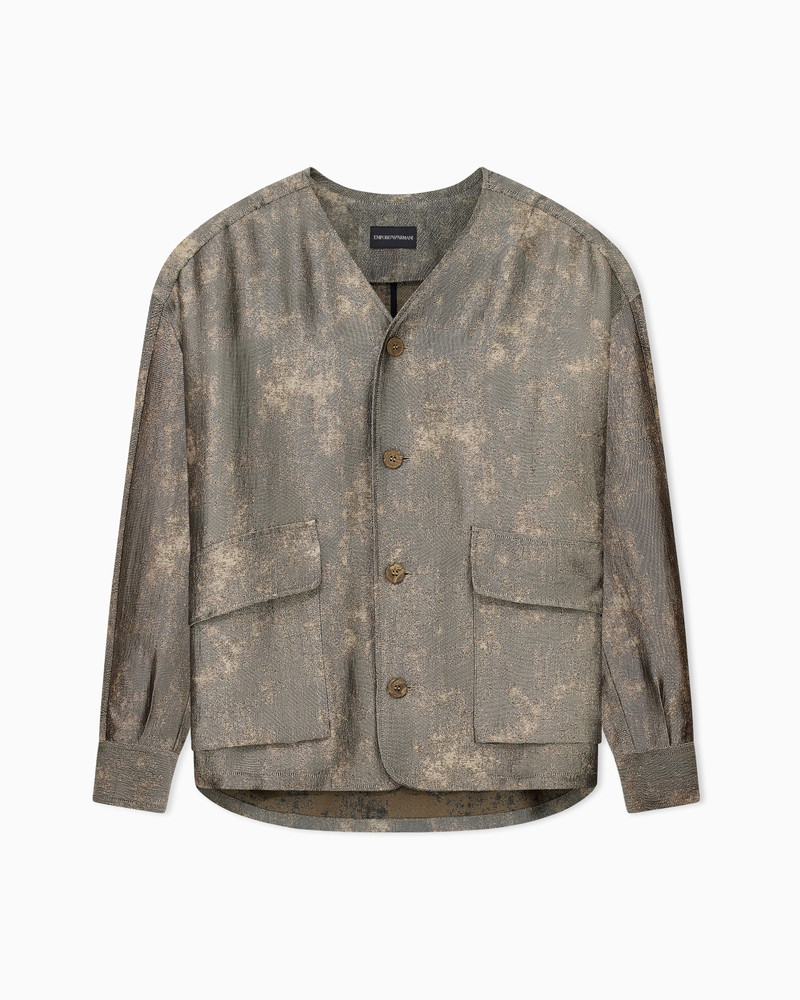 FLOWING JACQUARD SHIRT JACKET 1
