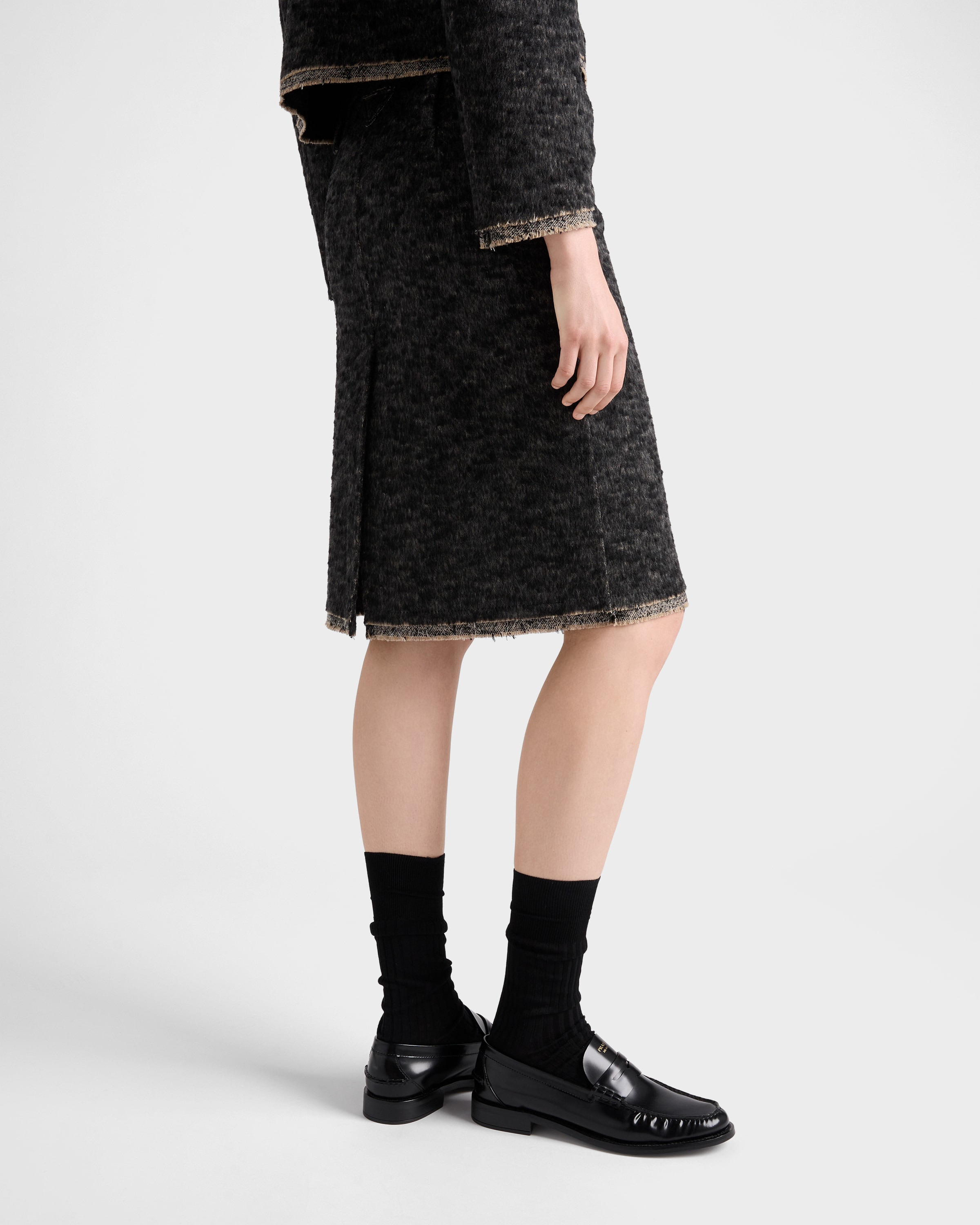 Double tweed midi-skirt - 3