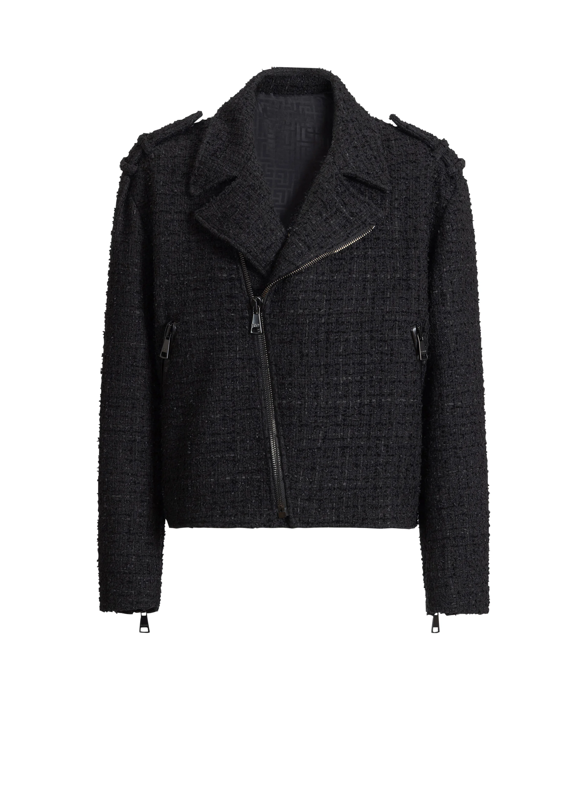 Tweed biker jacket - 1