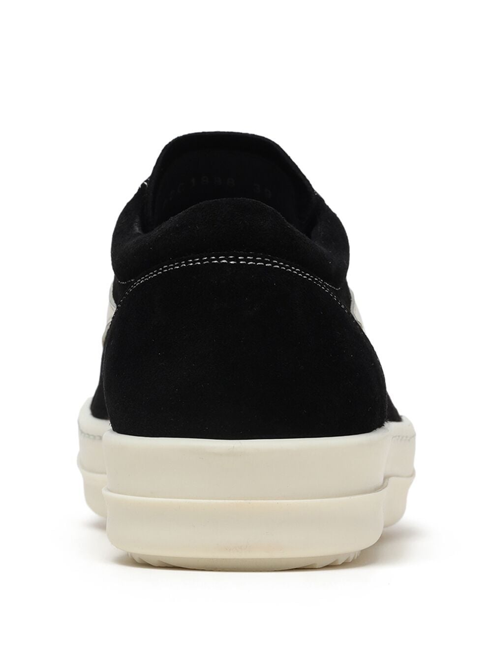 panelled lace-up leather sneakers - 3