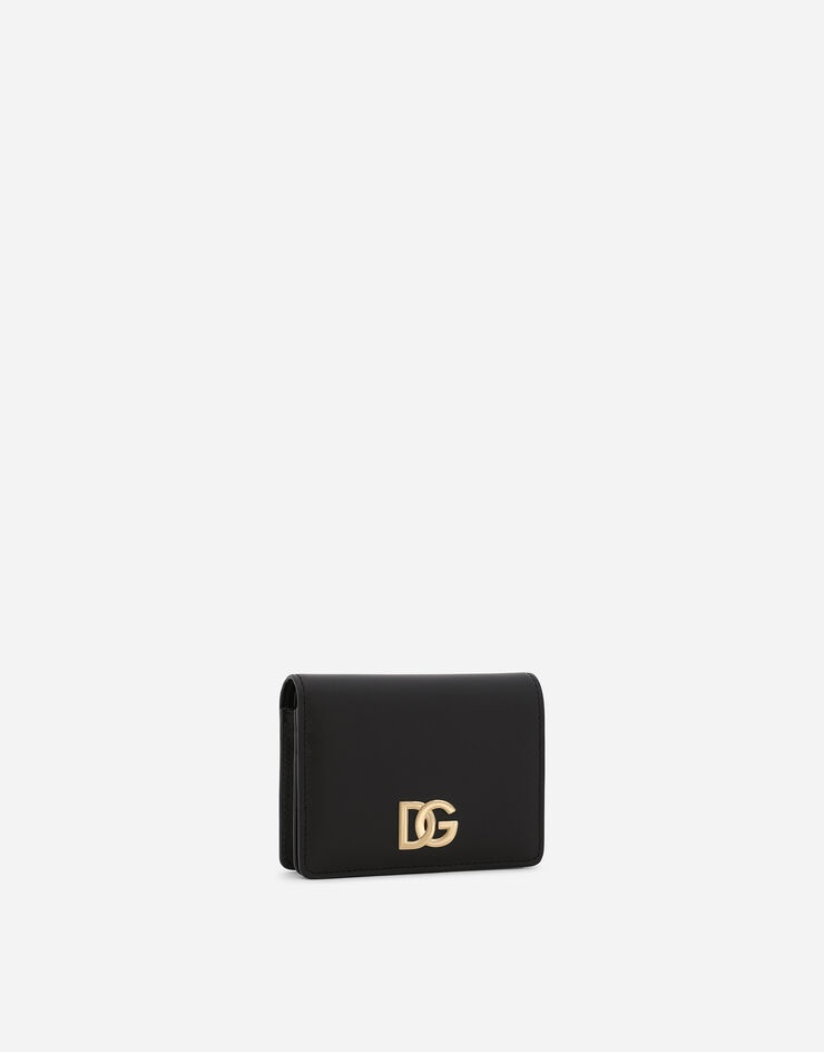 Calfskin wallet with DG logo - 2