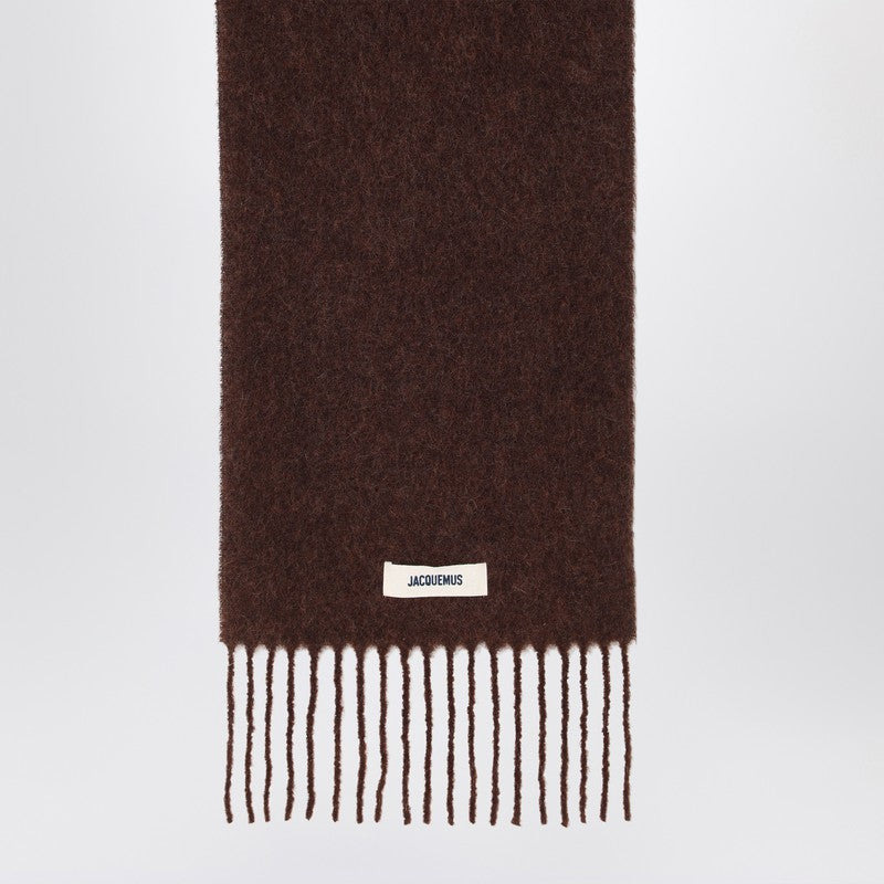 Jacquemus Brown Scarf In Alpaca And Mohair Men - 2