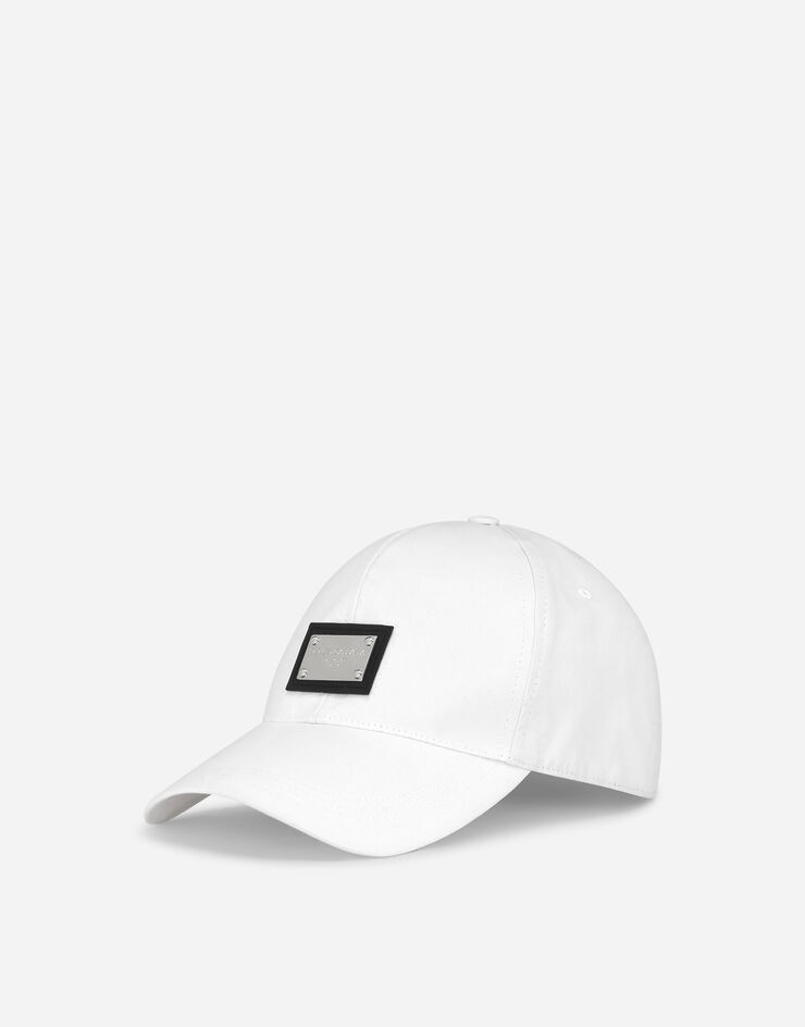 Cotton baseball cap with branded tag - 1