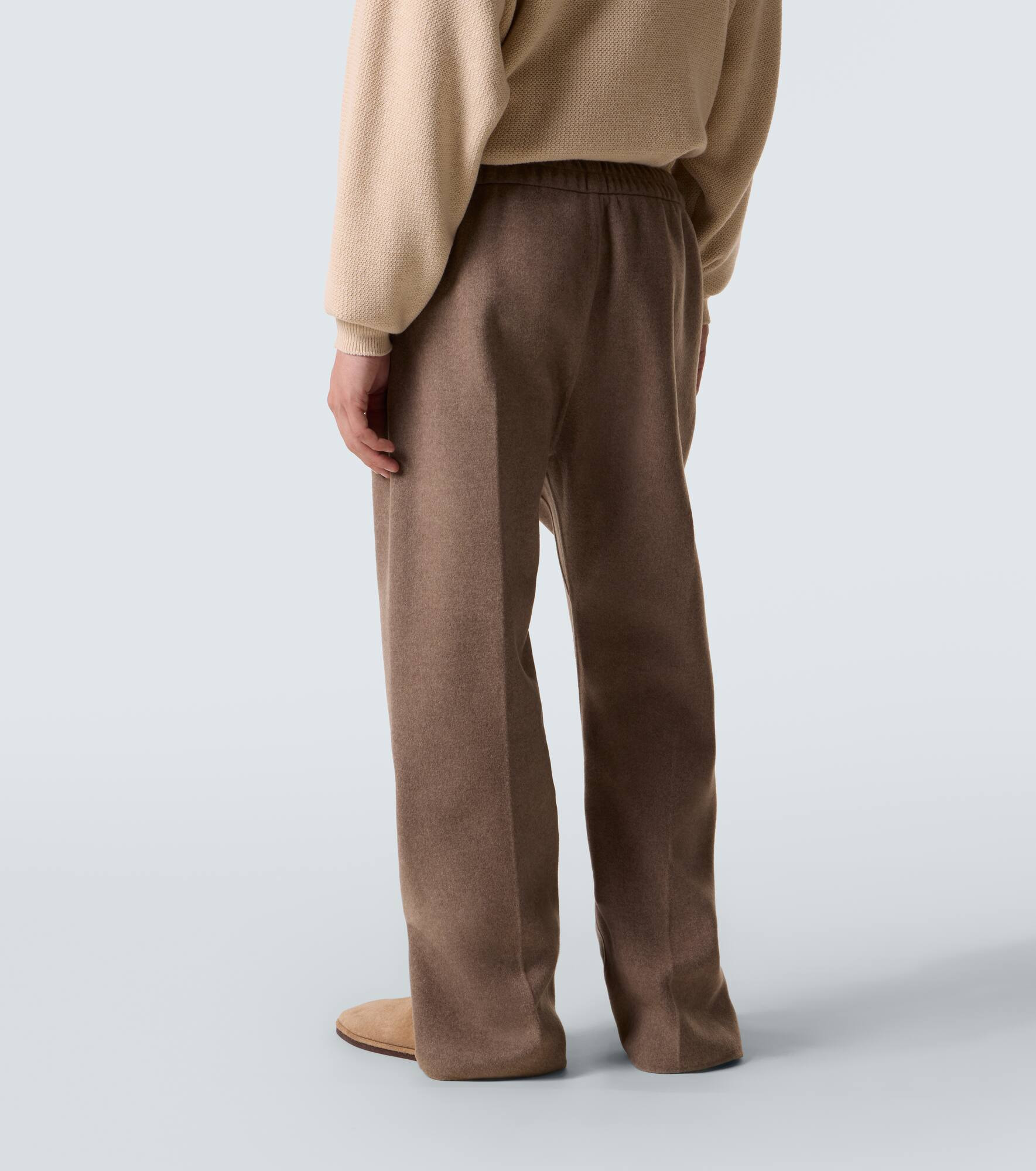 '70s wool and cashmere bootcut pants - 4