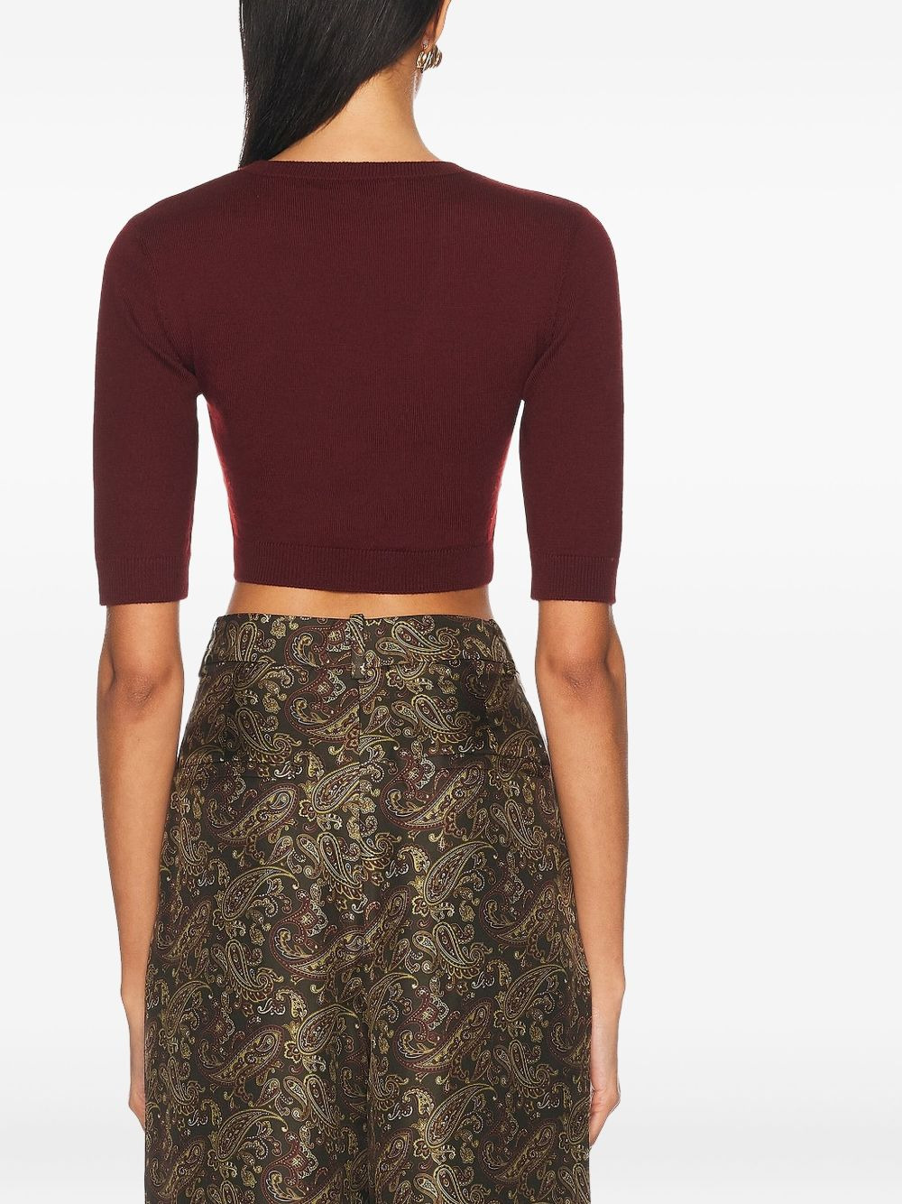short-sleeve cropped top - 4