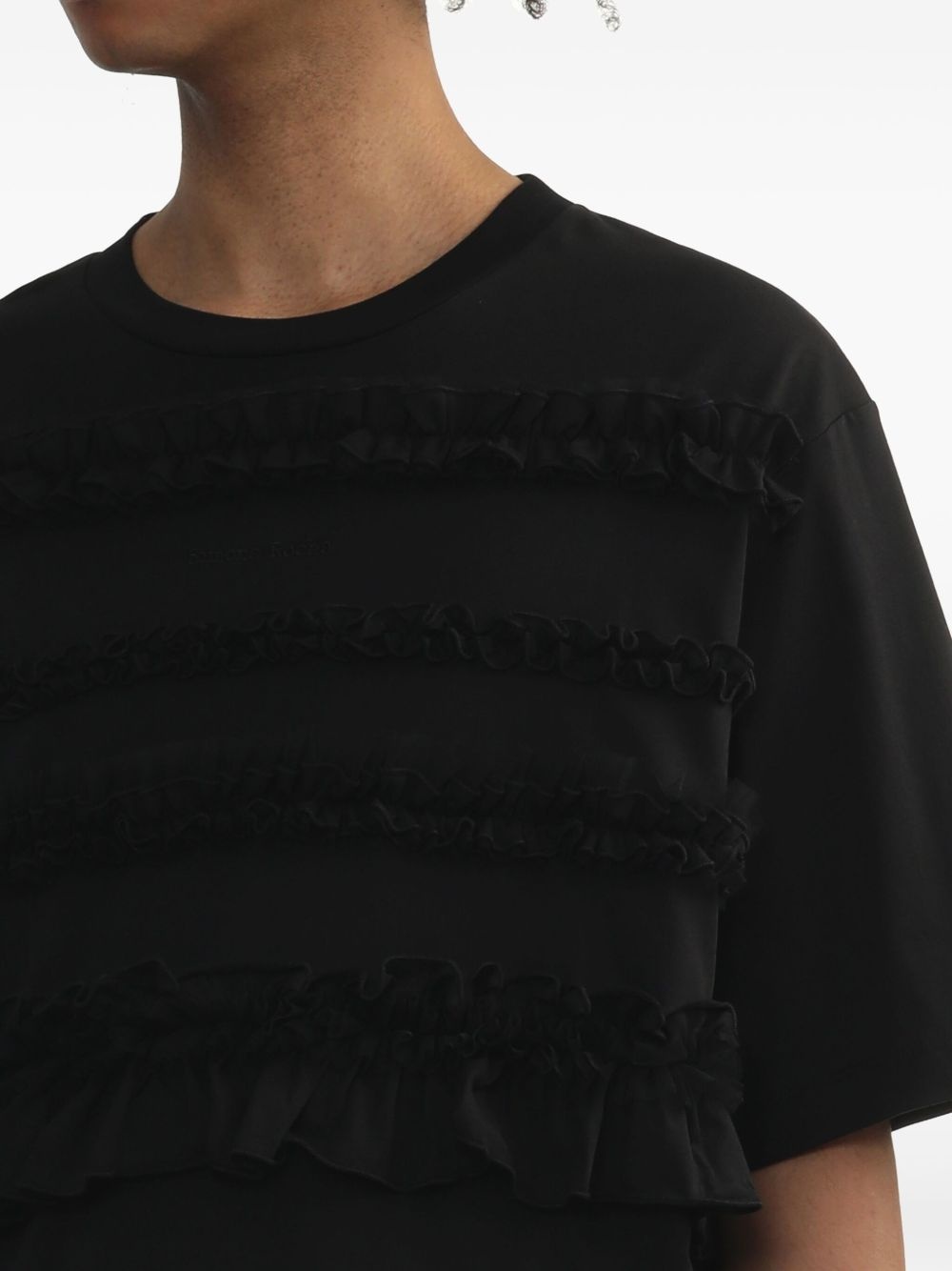 ruffle-detailing T-shirt - 5