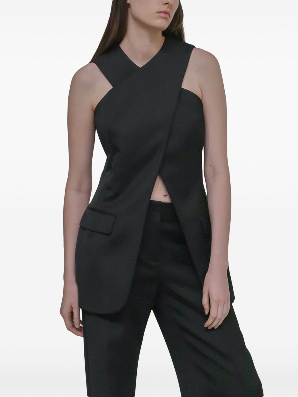 tailored cross-front top - 5