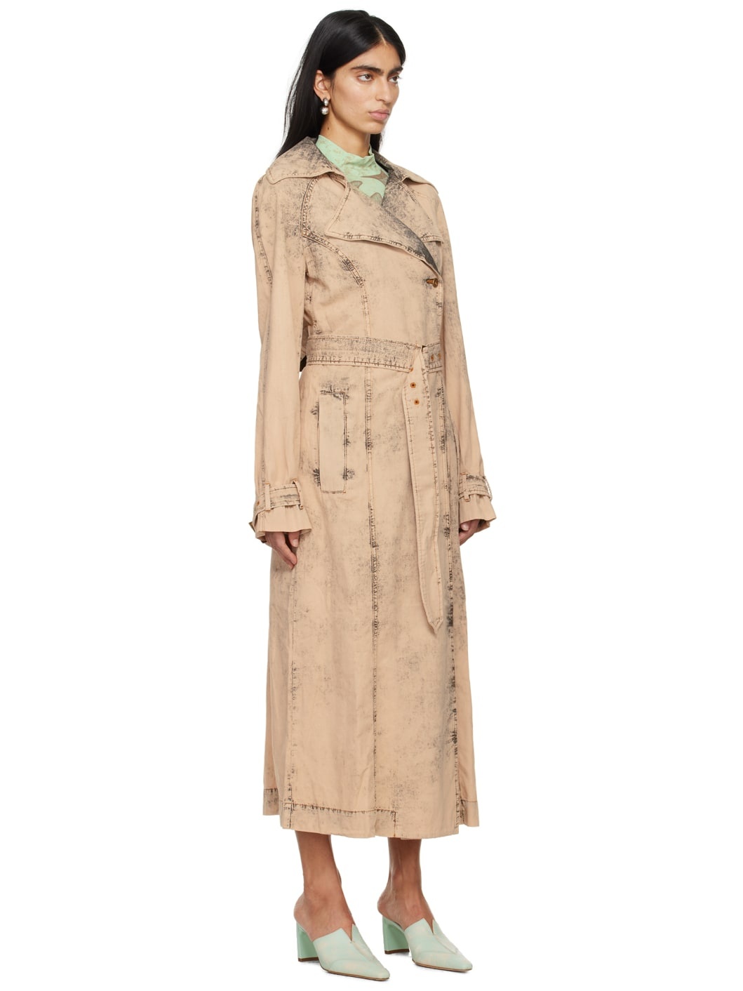 Beige Issa Trench Coat - 2