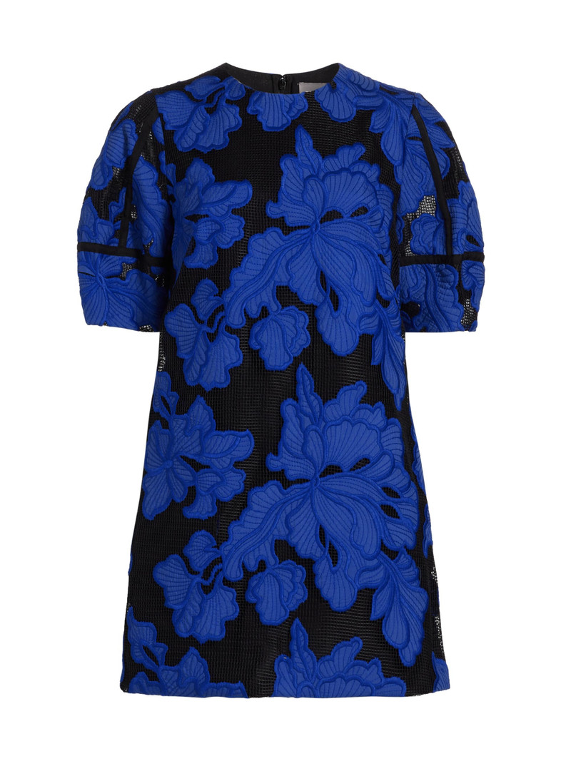 Women's Applied Floral Lace Minidress - Cornflower 1