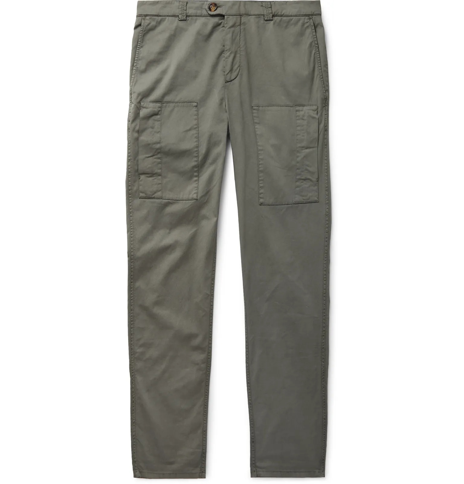 Stretch-Cotton Twill Cargo Trousers - 1