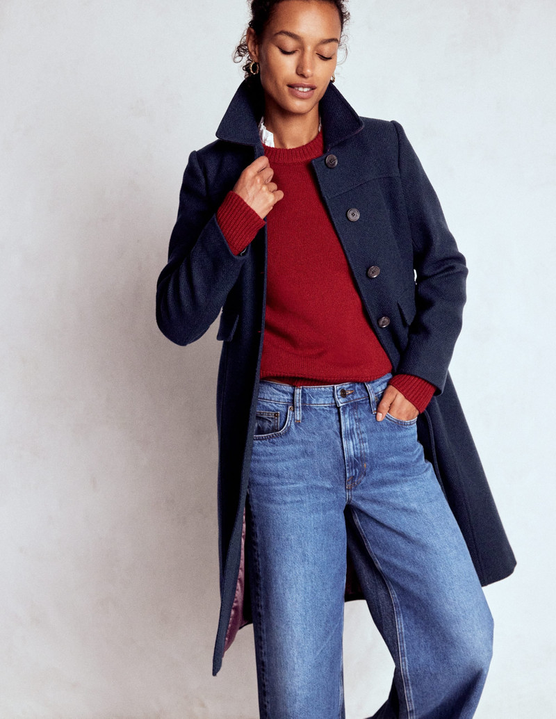 St Albans Fitted Coat-Navy 6