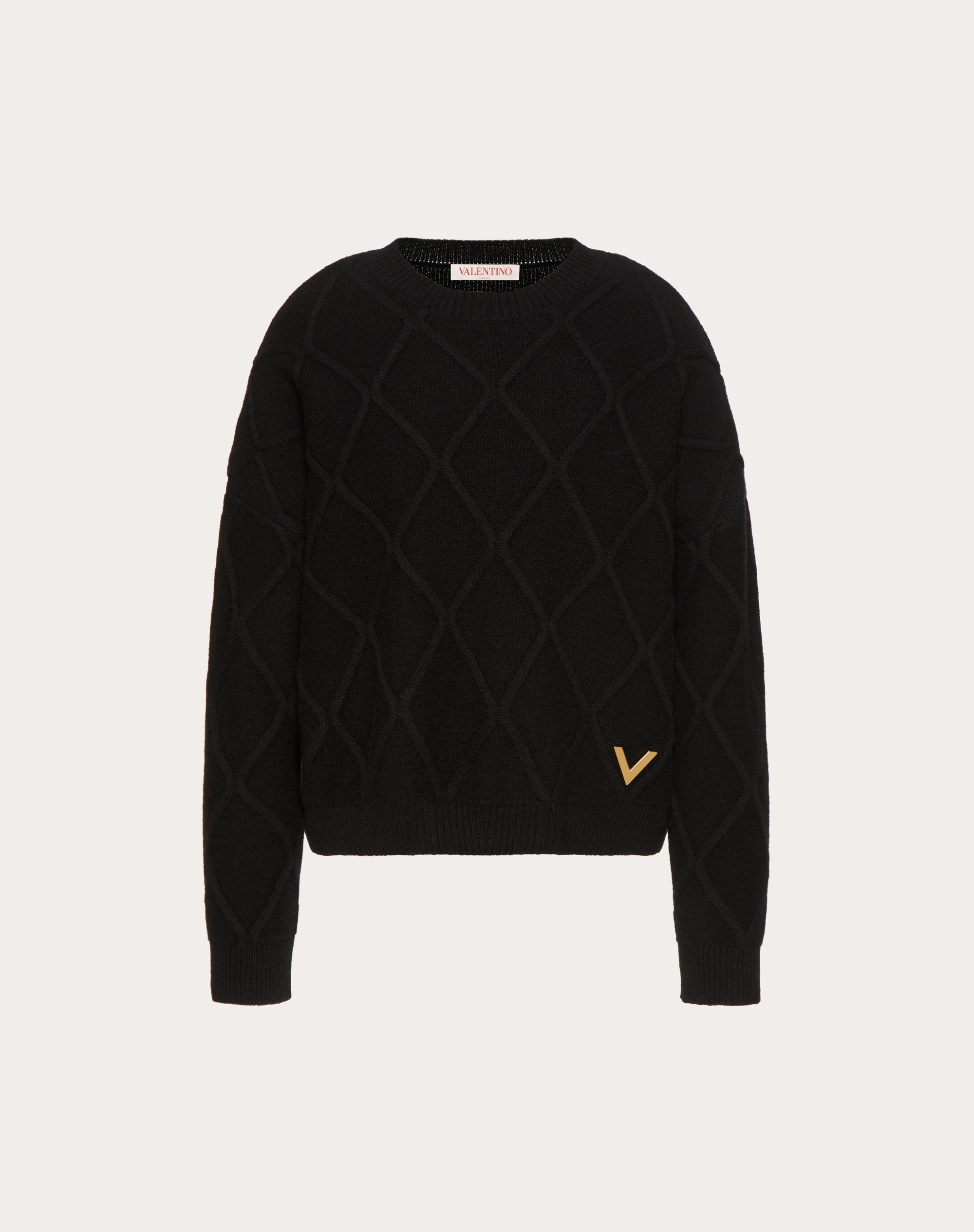 V GOLD WOOL SWEATER - 1