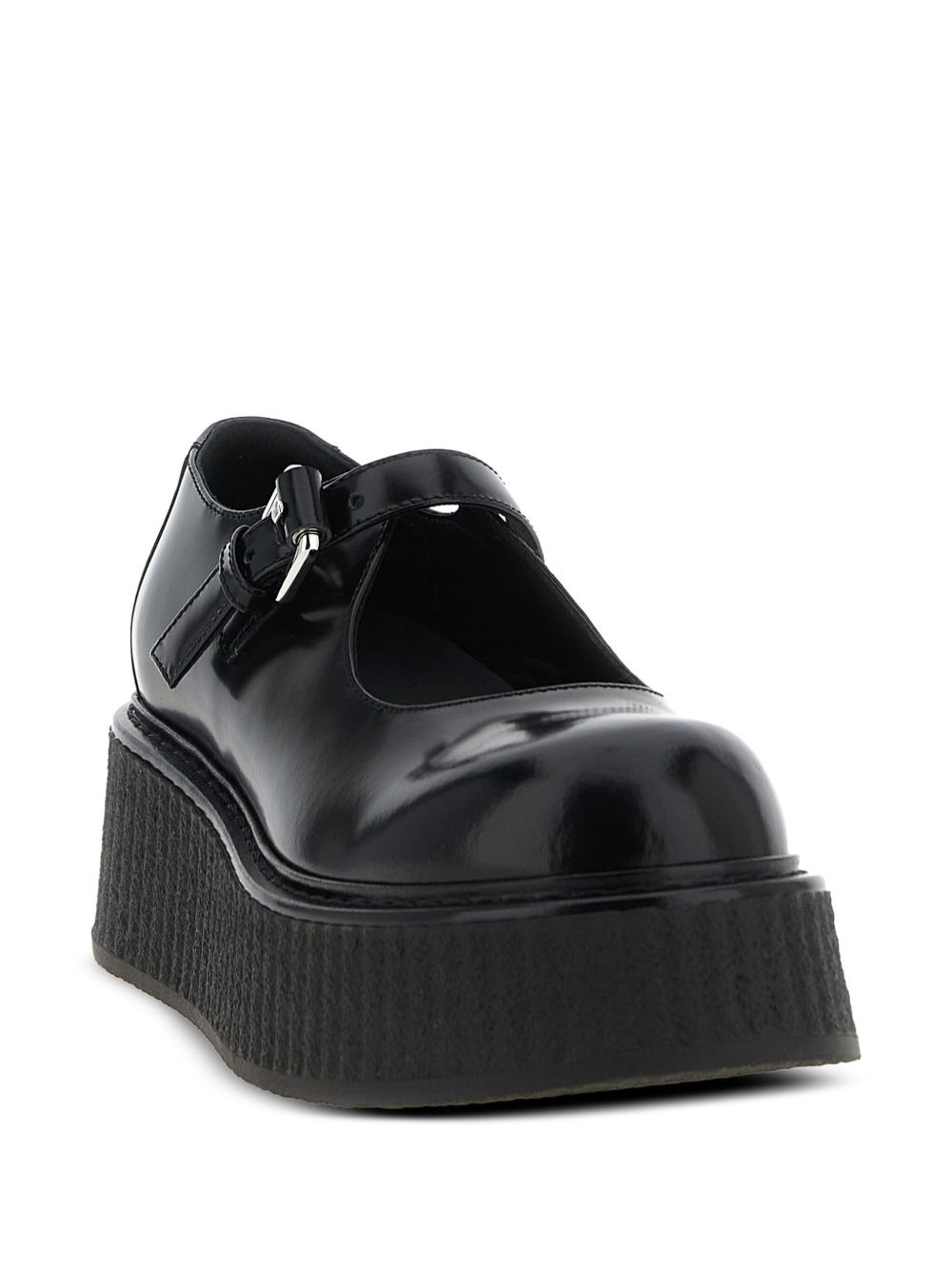 Olivia buckle-strap platform ballet flats - 2