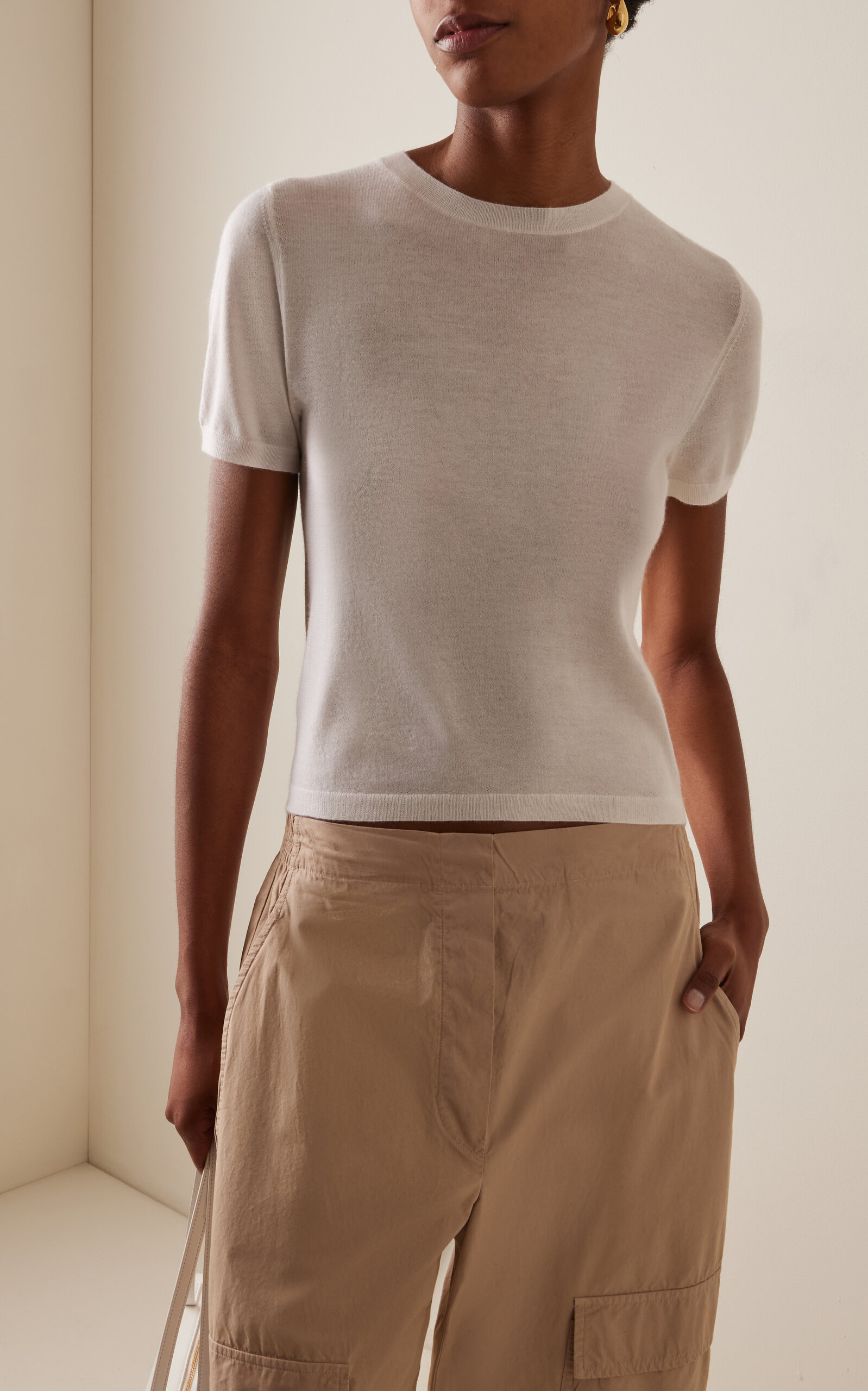 Delila Cashmere T-Shirt ivory - 3