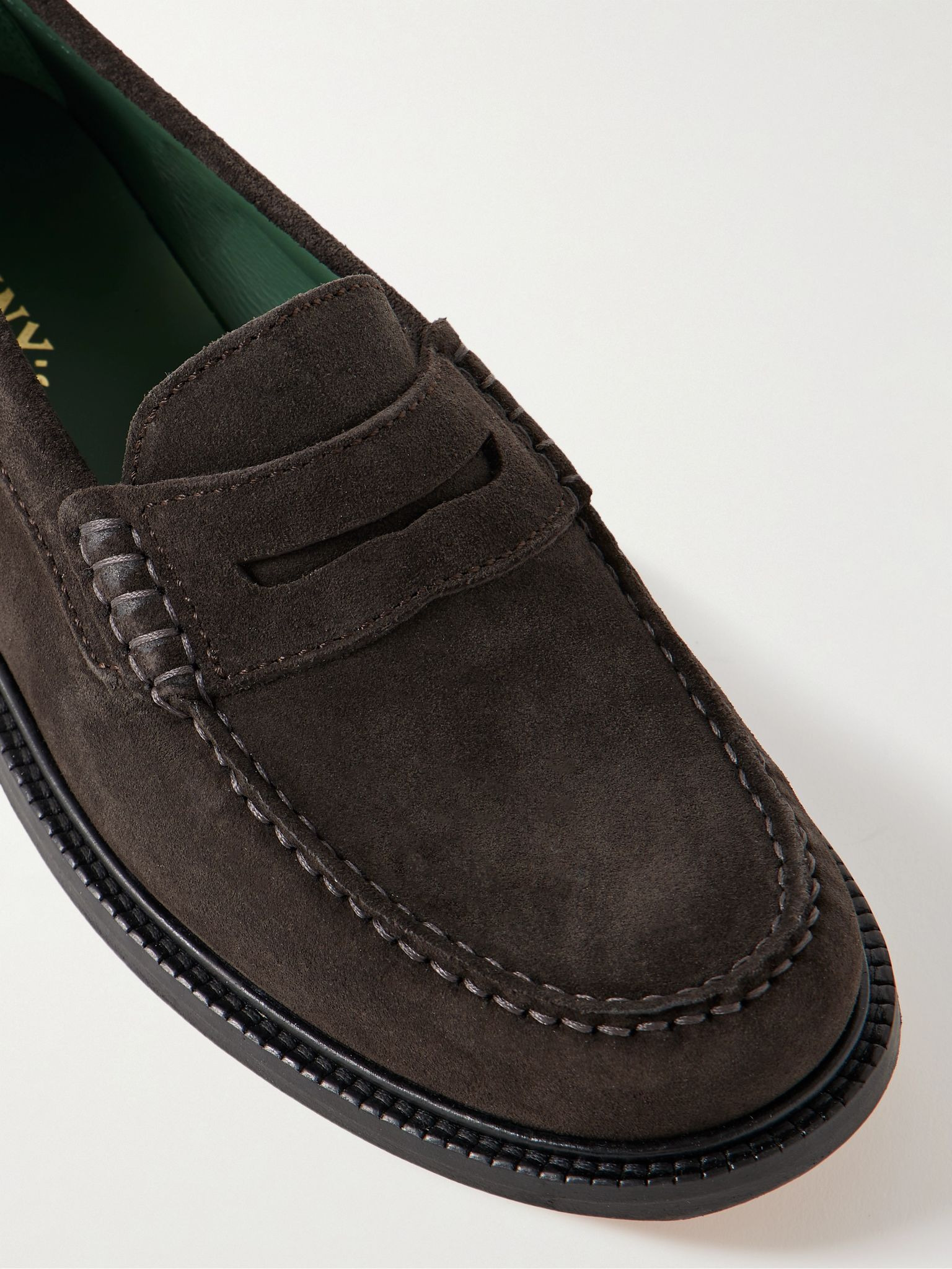 Yardee Suede Penny Loafers Dark brown - 5