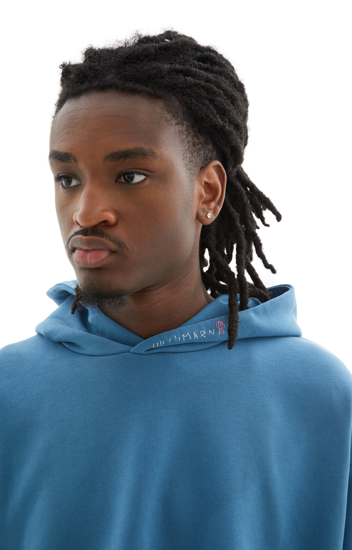 MEN'S COTTON HOODIE WITH SIDE ZIPS (OPAL) - 2