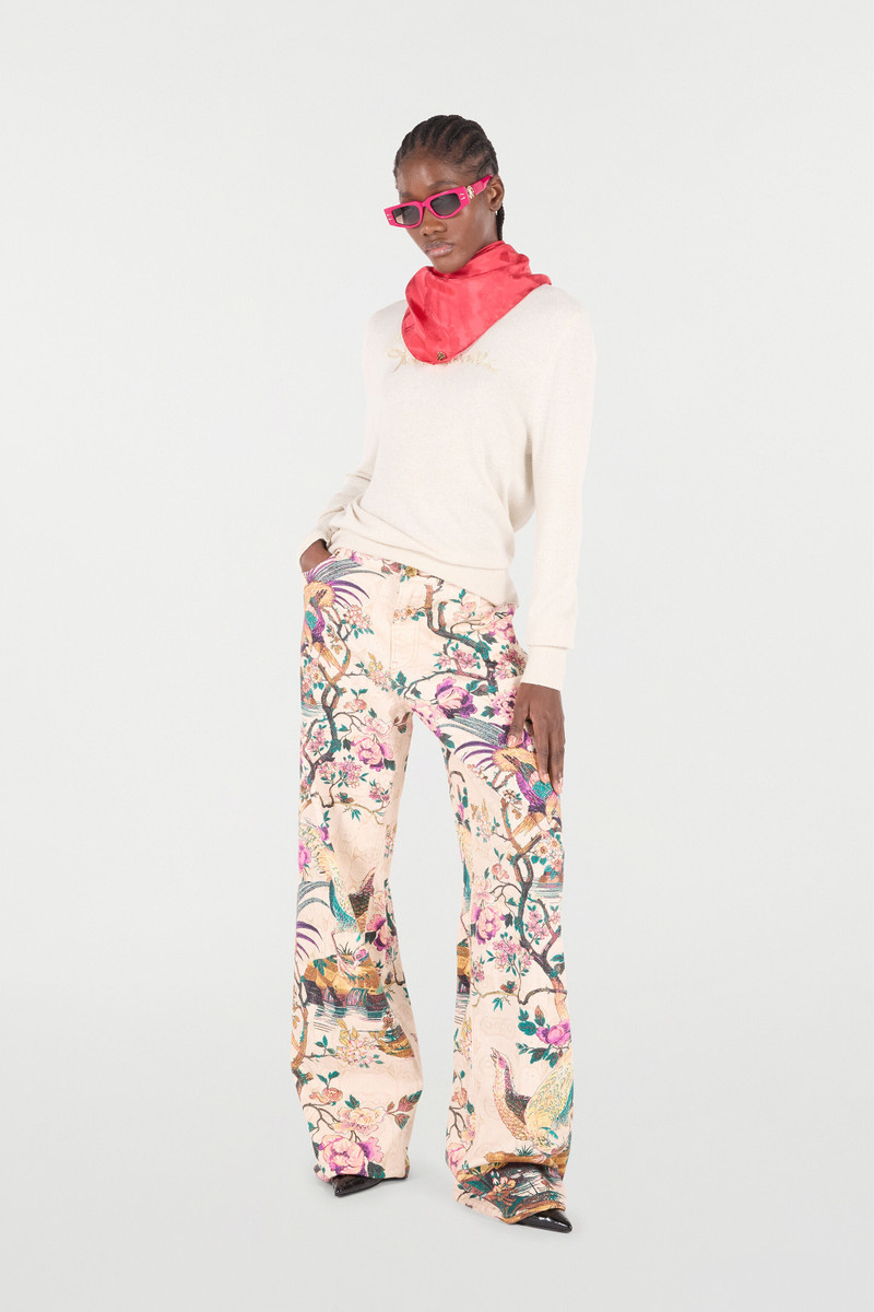 Roberto Cavalli Jeans With Oriental Bird Print outlook