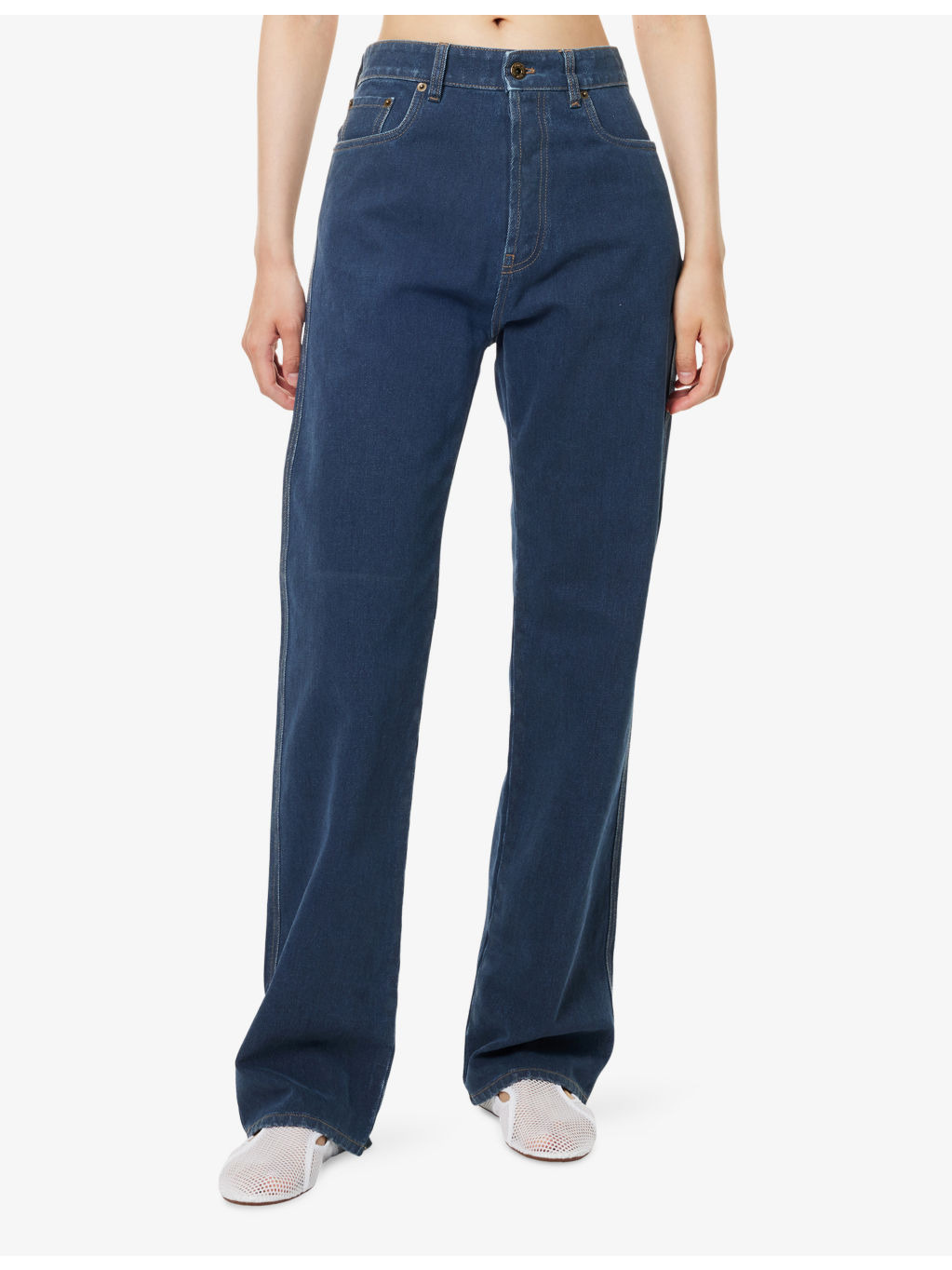 Embroidered-Logo Straight-Leg Denim Jeans - 3