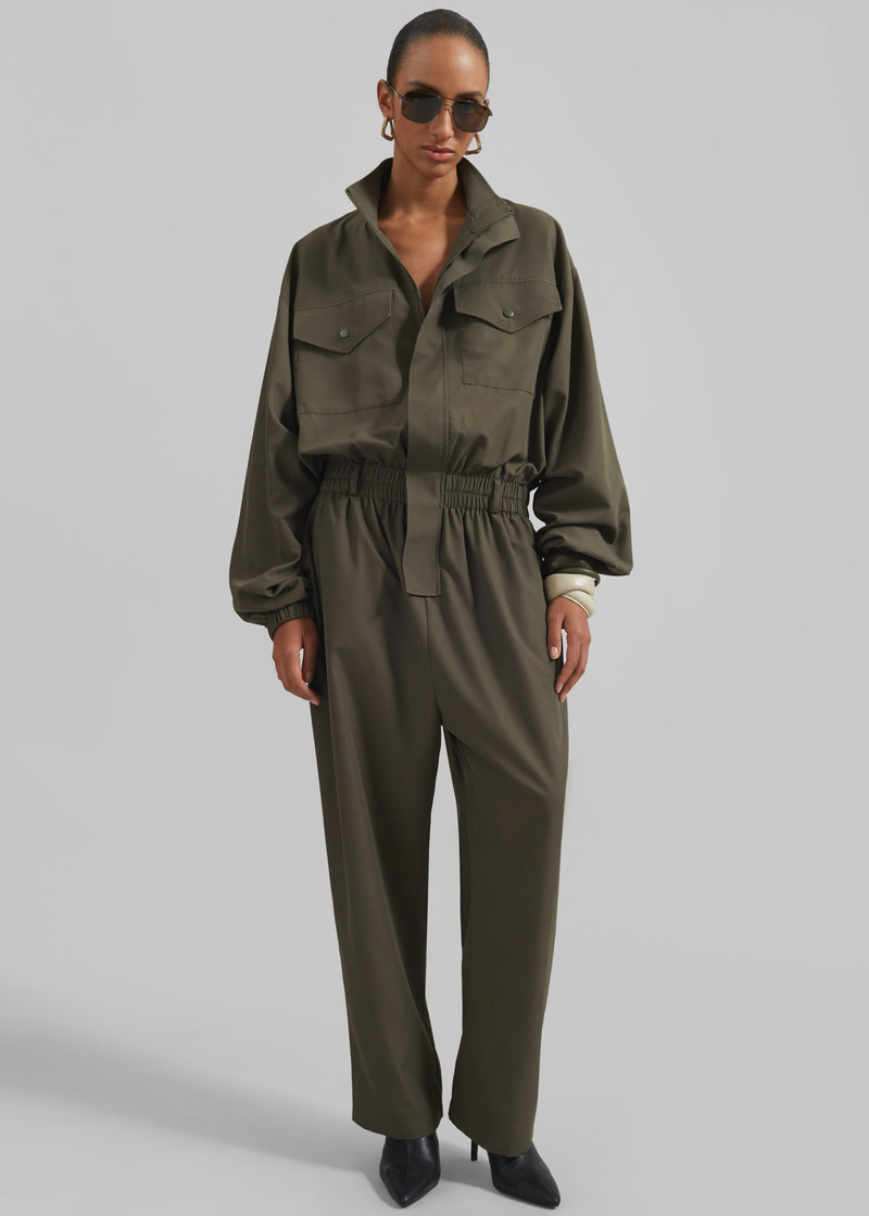 Tropez Jumpsuit - Khaki 5