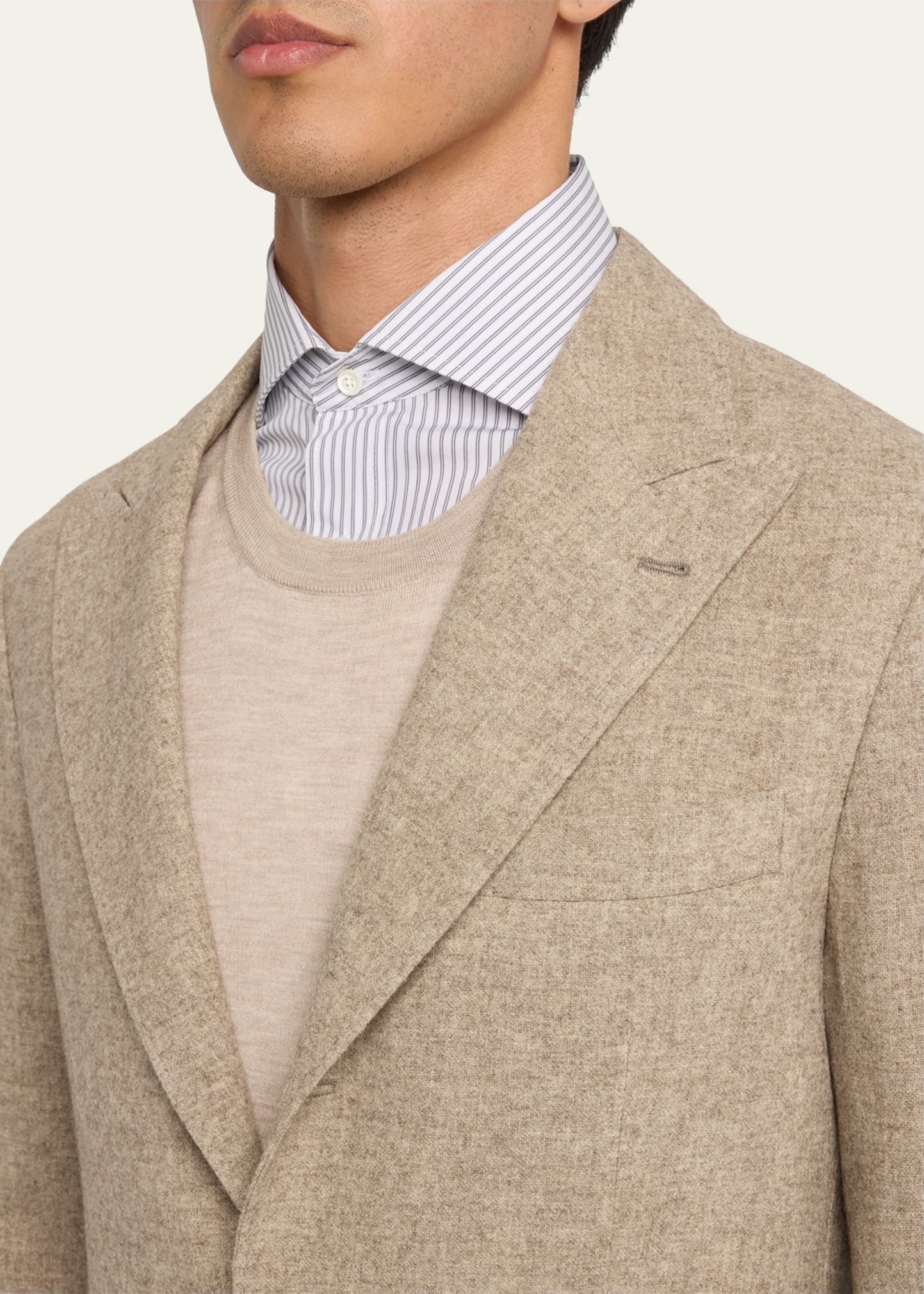 Men's Yak Wool Single-Breasted Sport Coat - 5