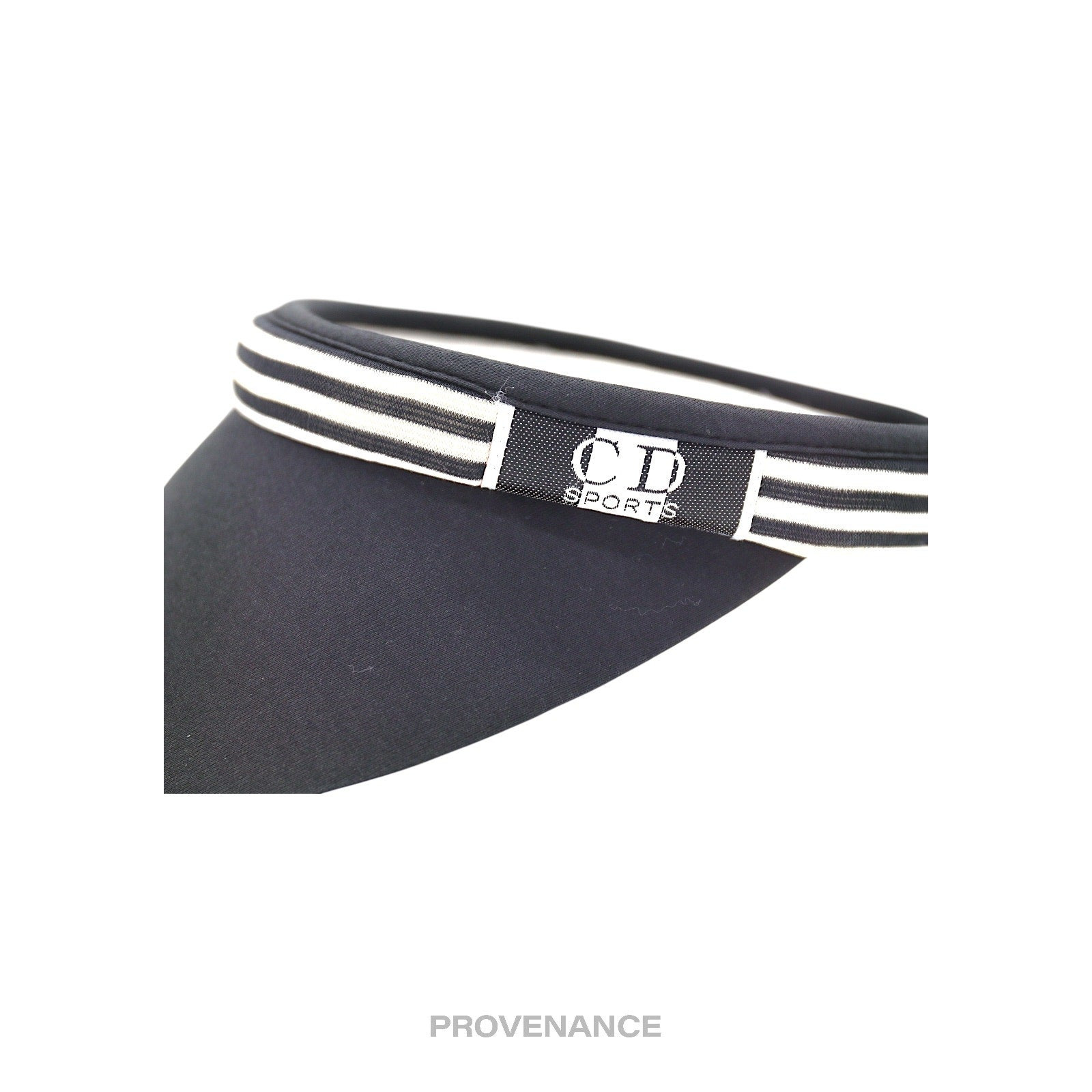 Christian Dior CD Sports Logo Visor - Striped Black White - 8