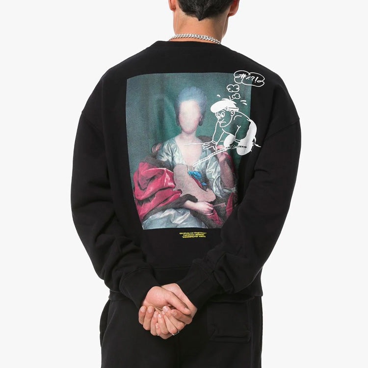 Off-White C/O Virgil Abloh Men'S Black Diag Mariana De Silva Over Sweatshirt OMBA035E19E300051088 - 4