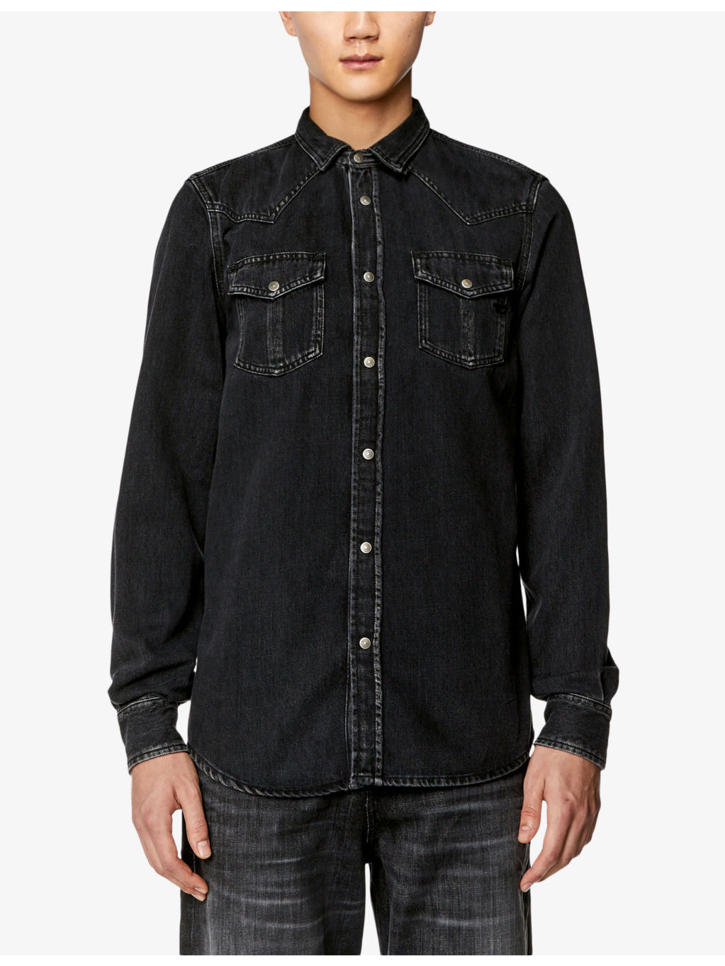 Vega patch-pocket regular-fit denim overshirt - 3