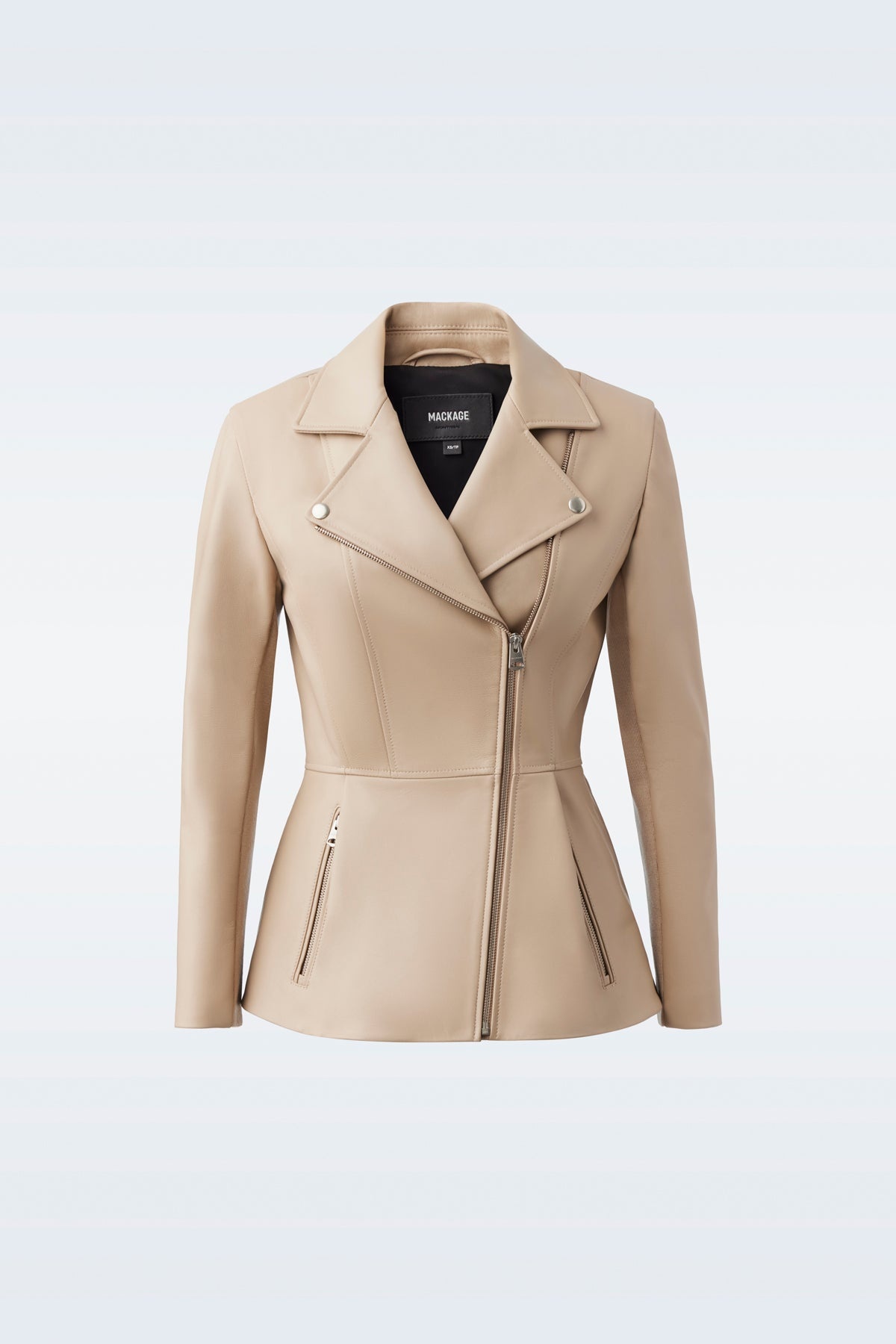 DAY Leather biker jacket with peplum - 1
