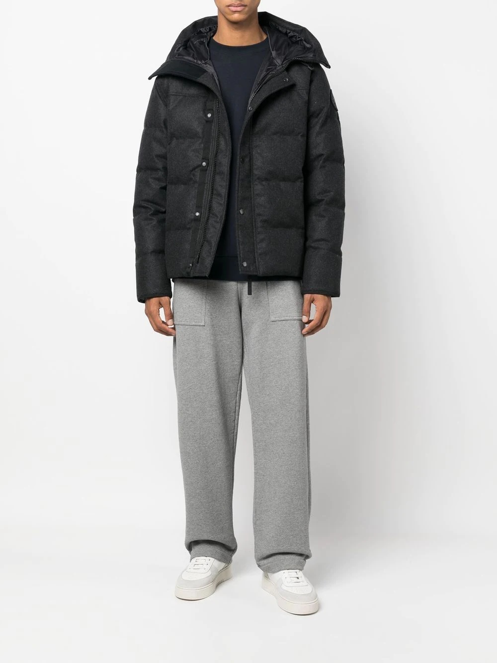 padded felt down jacket - 2