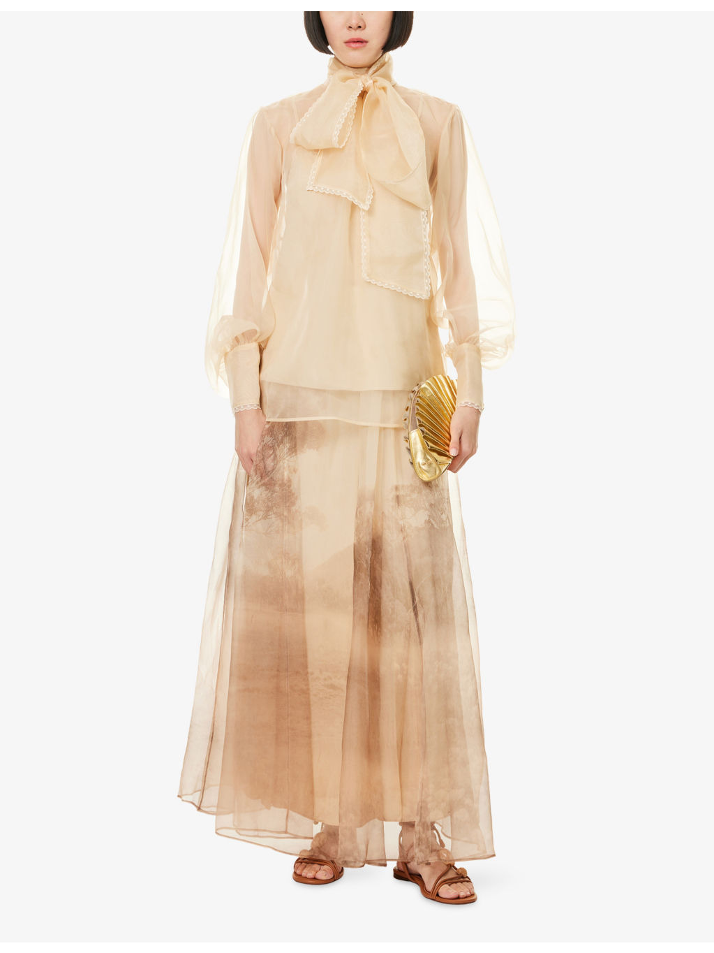 Memento Printed Silk Maxi Skirt - 2