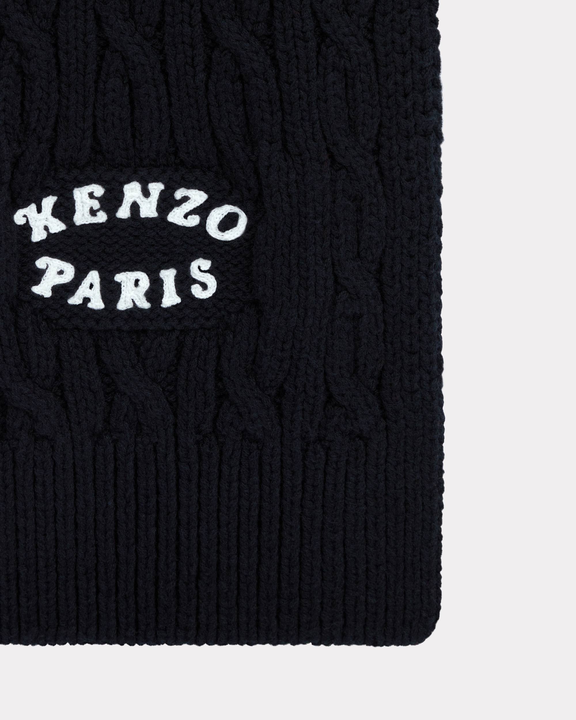 'KENZO VERDY MARKET' embroidered scarf in wool and cotton 2