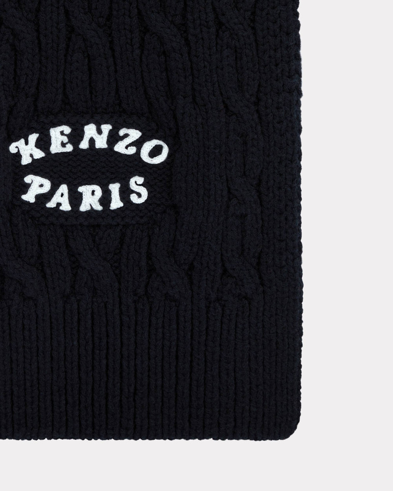 KENZO 'KENZO VERDY MARKET' embroidered scarf in wool and cotton outlook