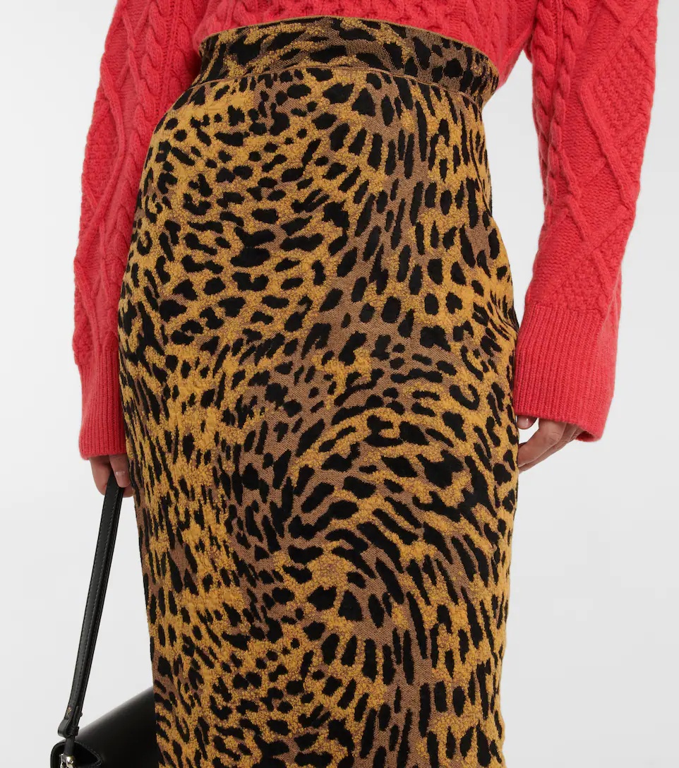 Jacquard pencil skirt - 4