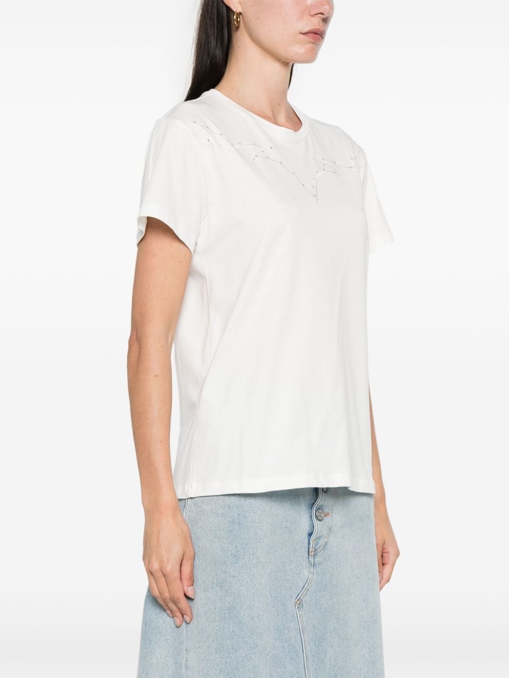 Western-style yoke T-shirt - 3