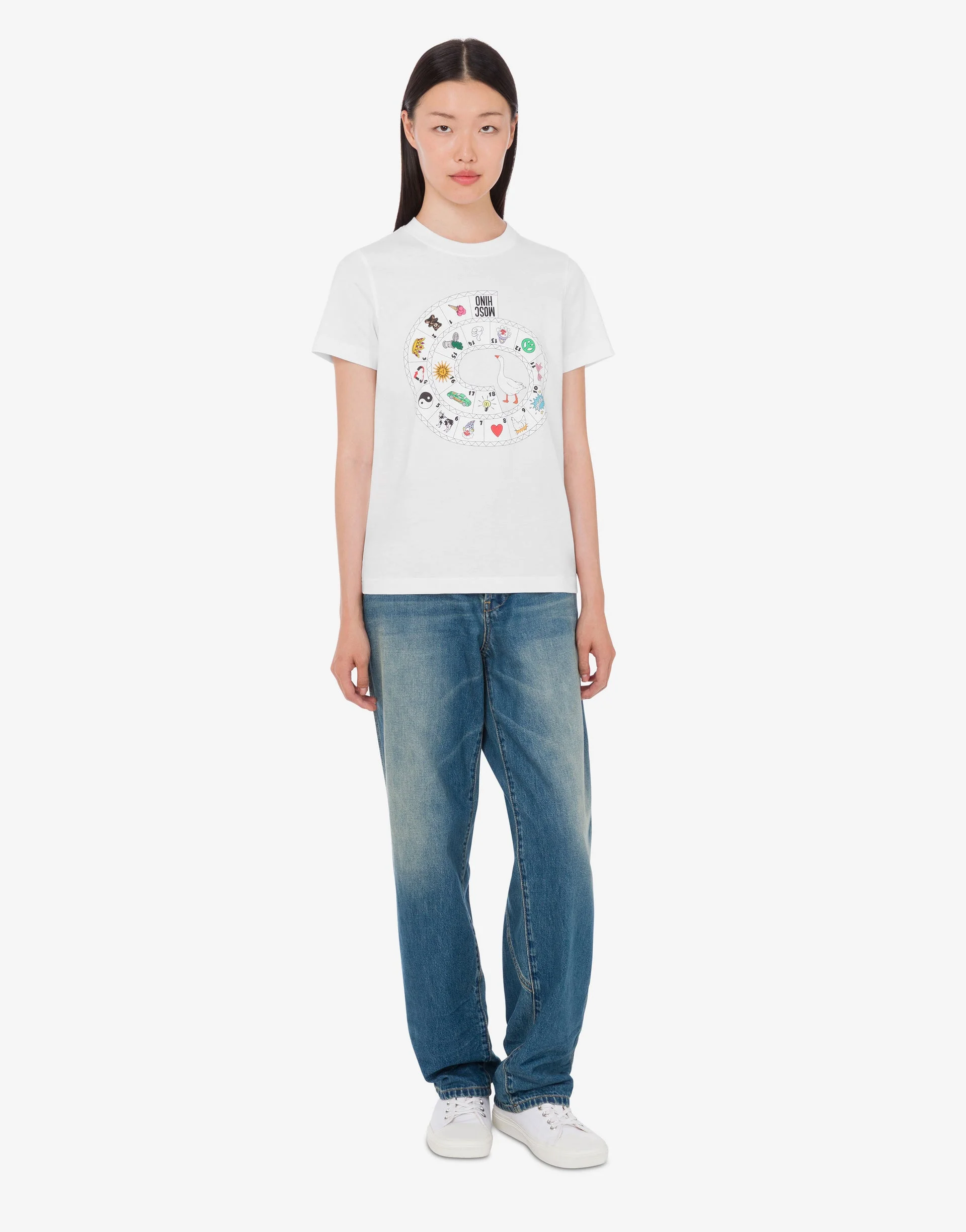 PRINTED ORGANIC COTTON JERSEY T-SHIRT - 1