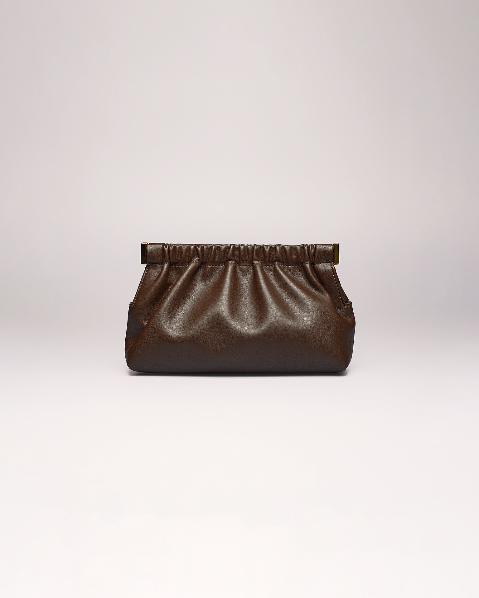 THE BAR CLUTCH MINI - Vegan nappa mini clutch - Brown - 1