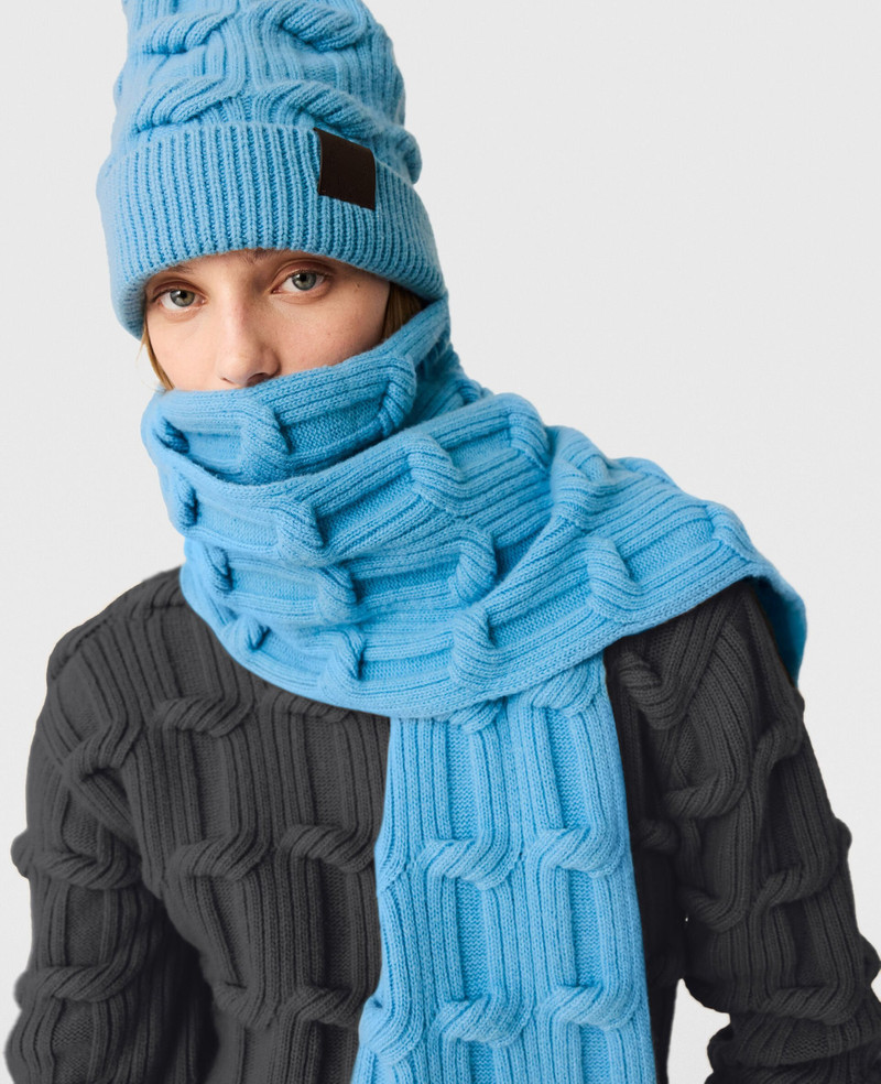 Stella McCartney Falabella Cable-Knit Scarf outlook