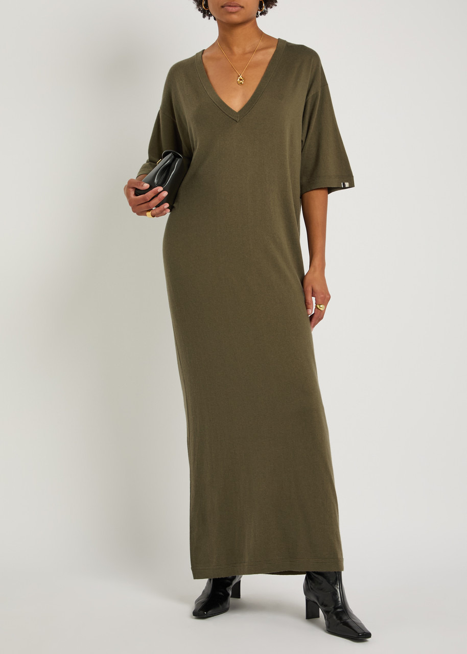 Extreme Cashmere n°410 Inda Cotton and Cashmere-blend Maxi Dress - 4