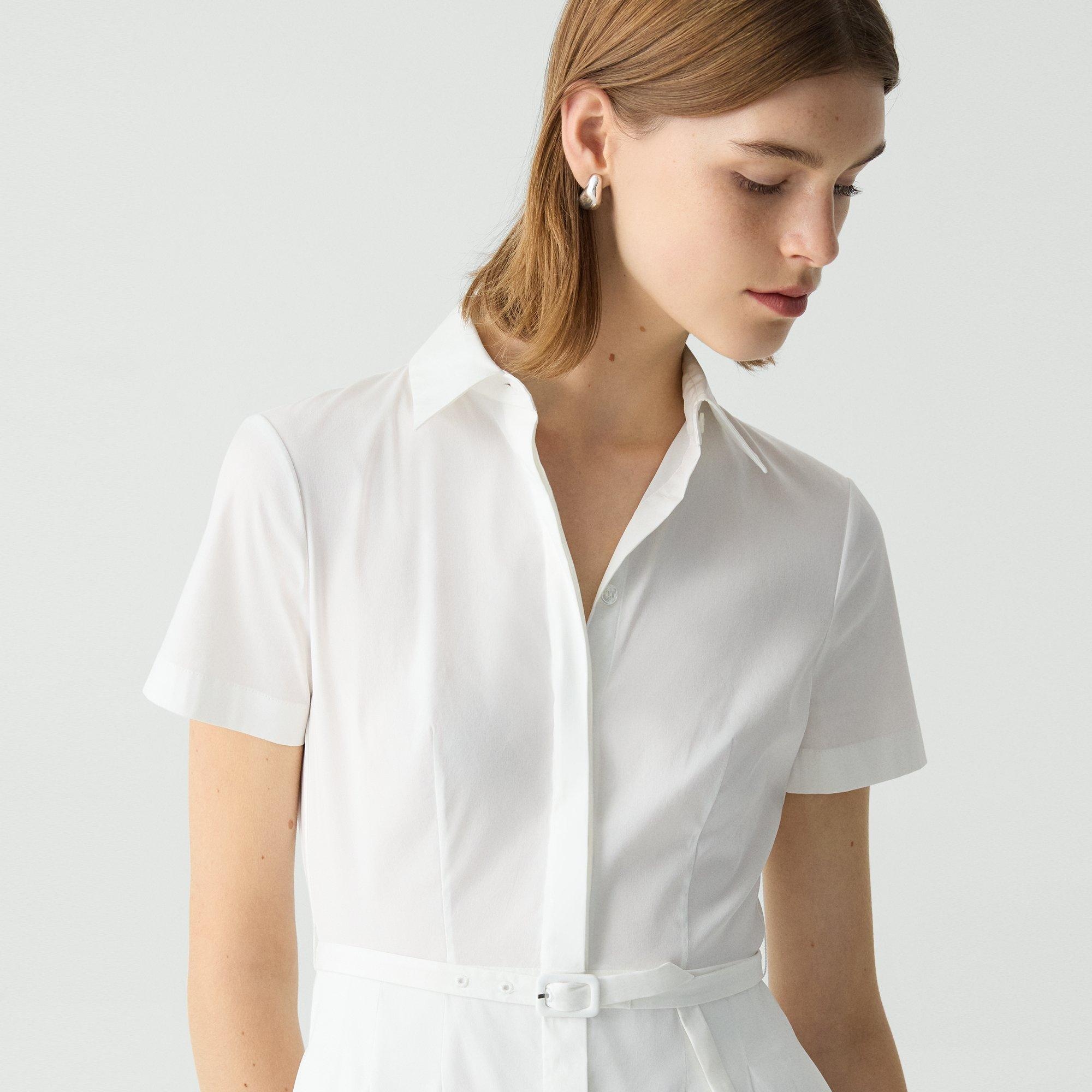 Short-Sleeve Shirt Dress in Good Cotton - 5