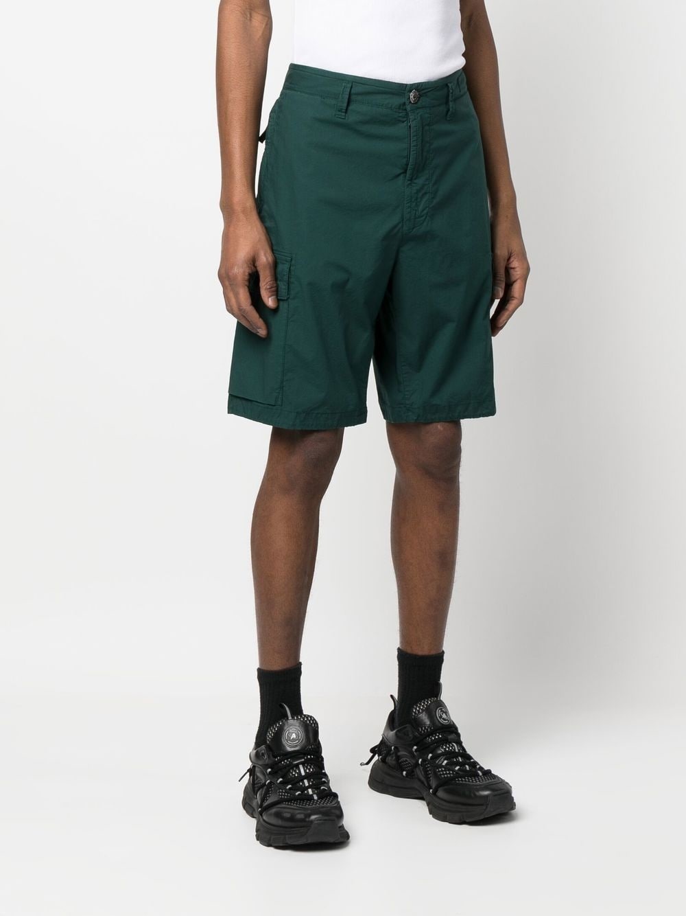 Compass-patch cargo shorts - 3