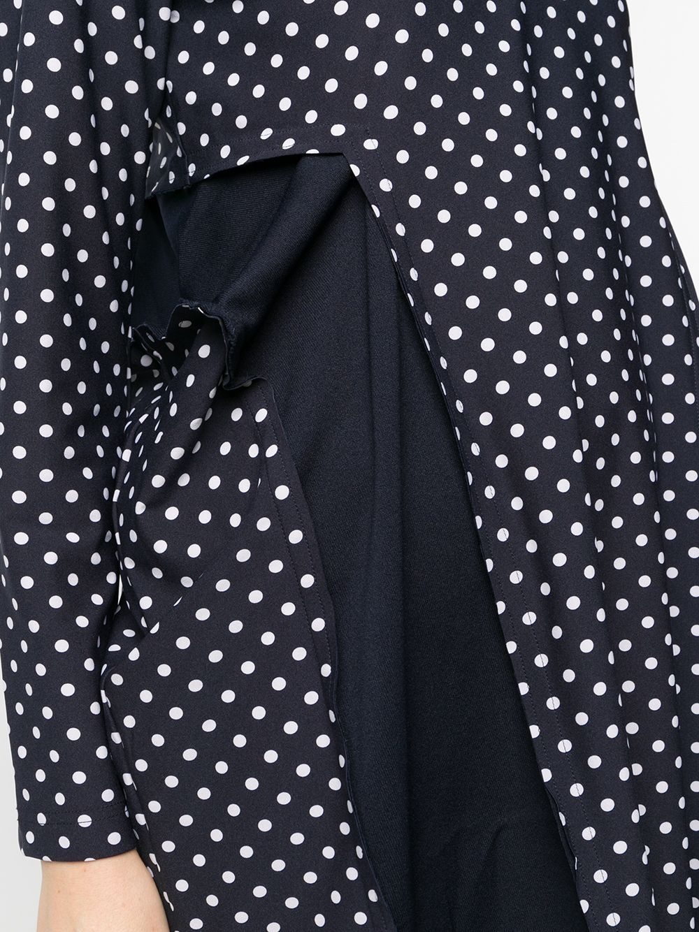 pleated polka dot mini dress - 5